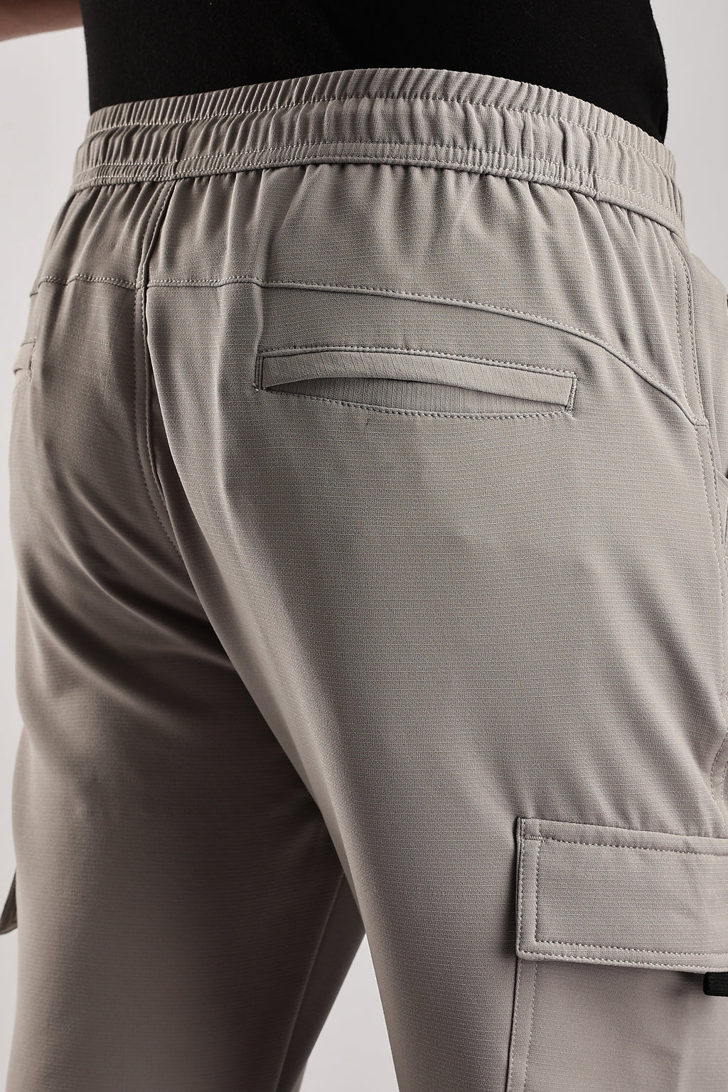 Men Structured Imported Utility Cargo-Cream