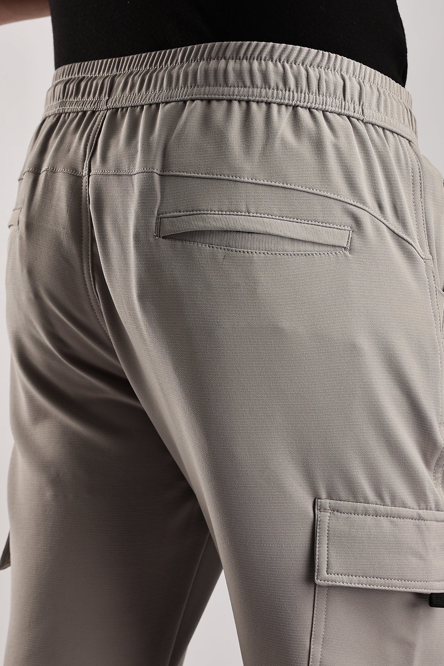 Men Structured Imported Utility Cargo-Cream