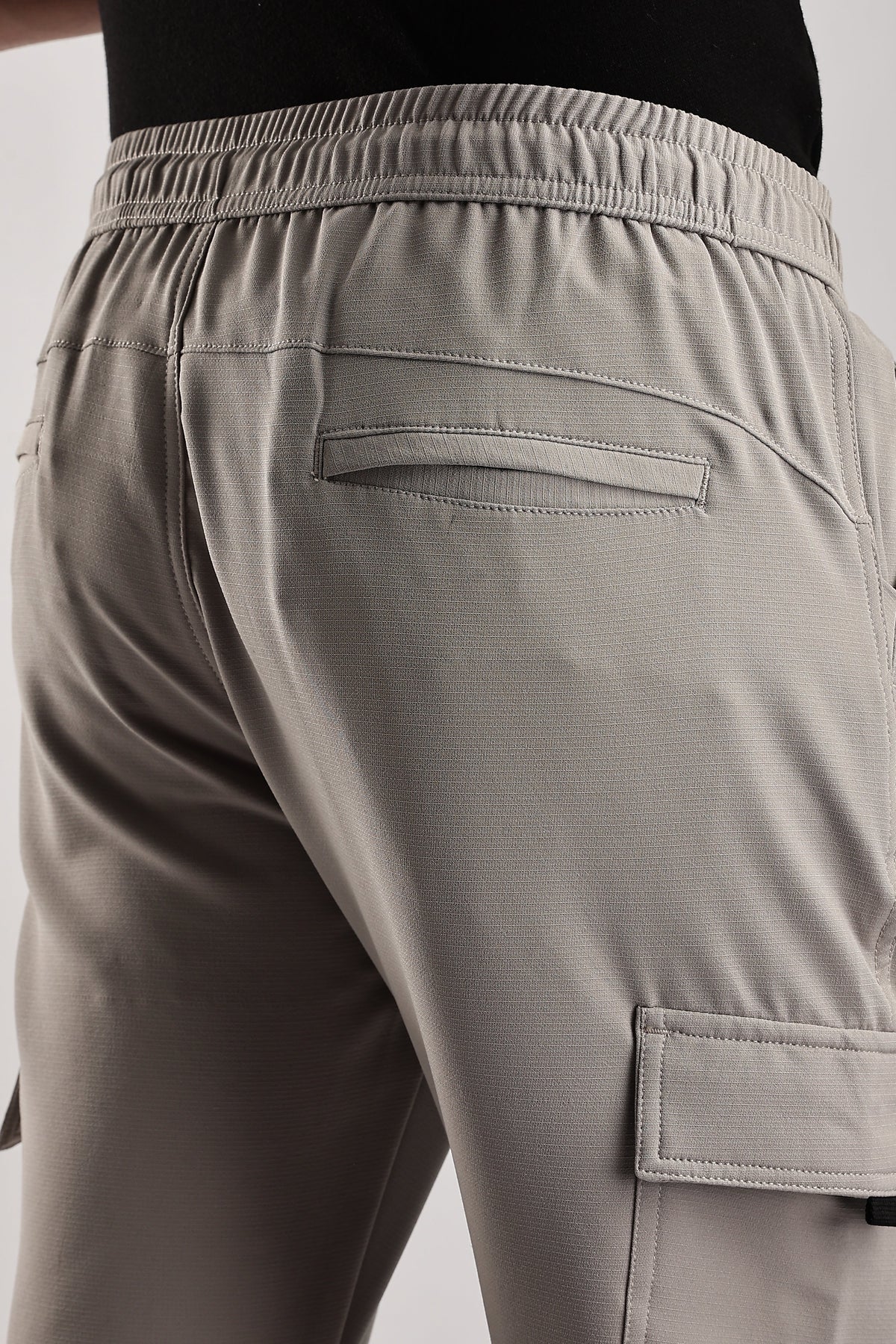 Men Structured Imported Utility Cargo-Cream