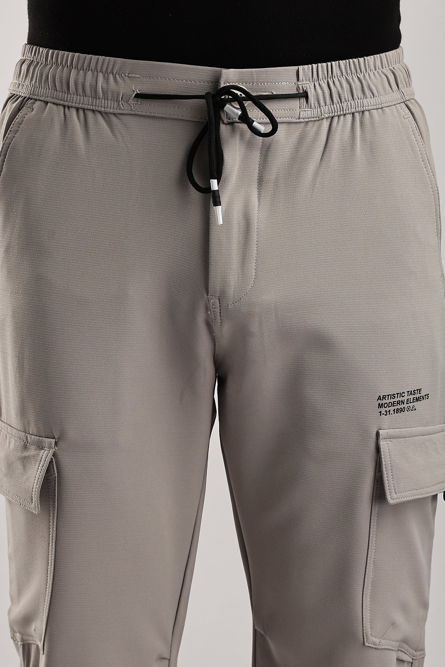 Men Structured Imported Utility Cargo-Cream