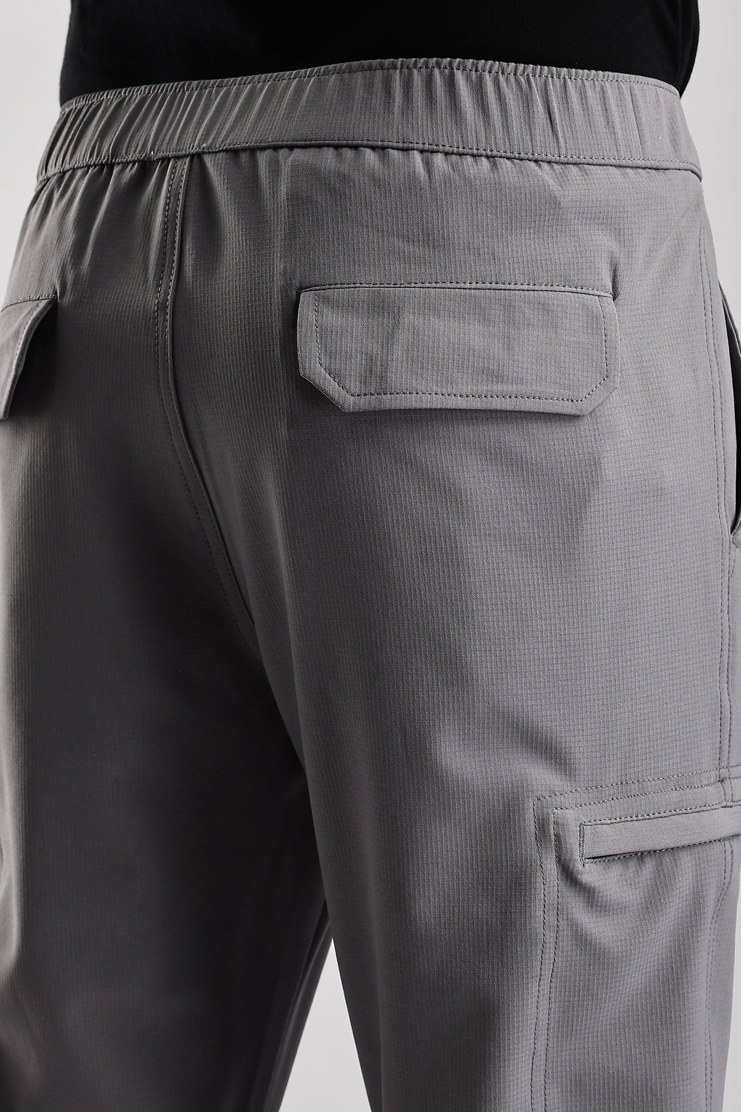 Men Structured Adventure Cargo-Lt Grey
