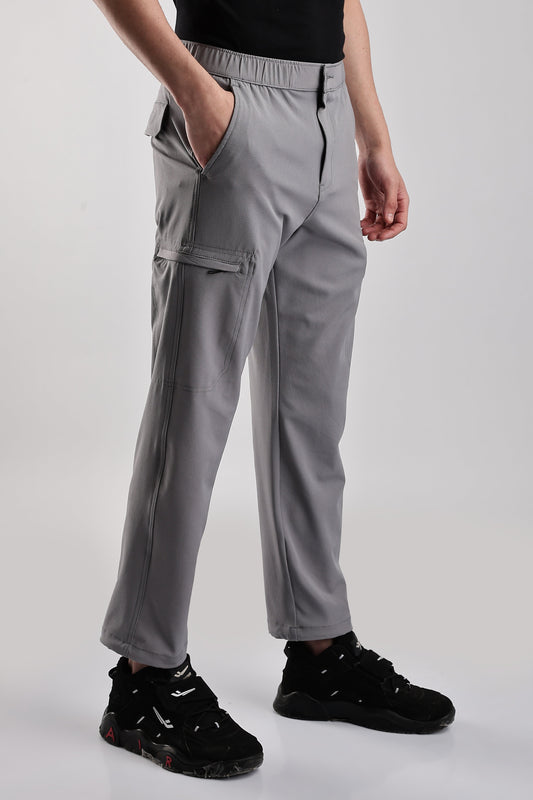 Men Structured Adventure Cargo-Lt Grey