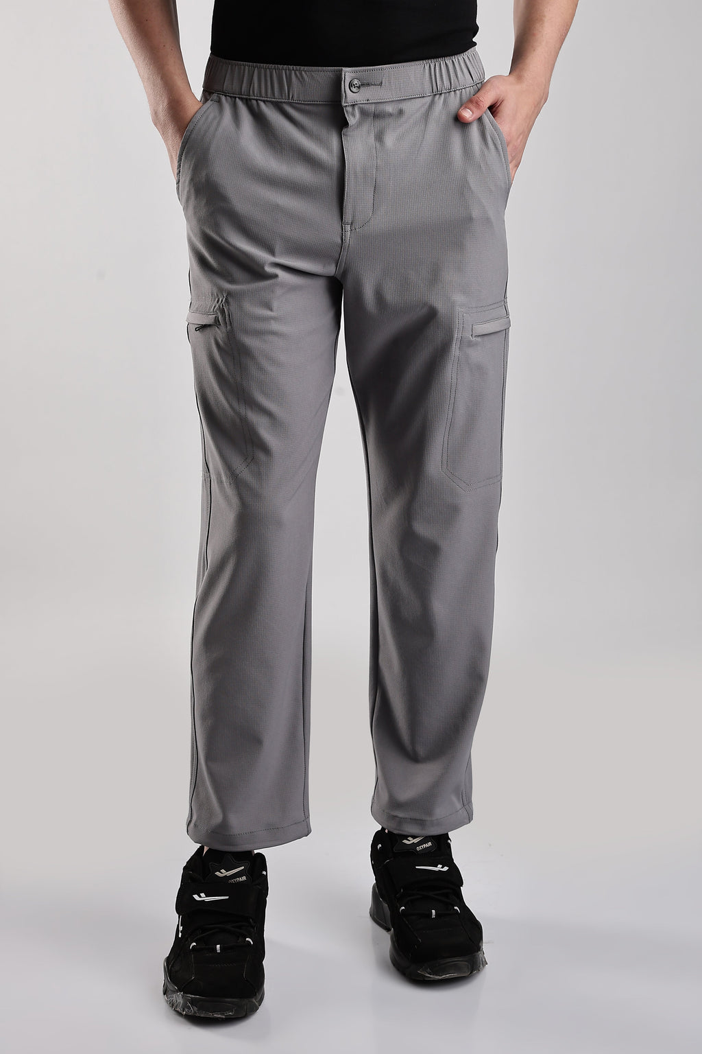 Men Structured Adventure Cargo-Lt Grey