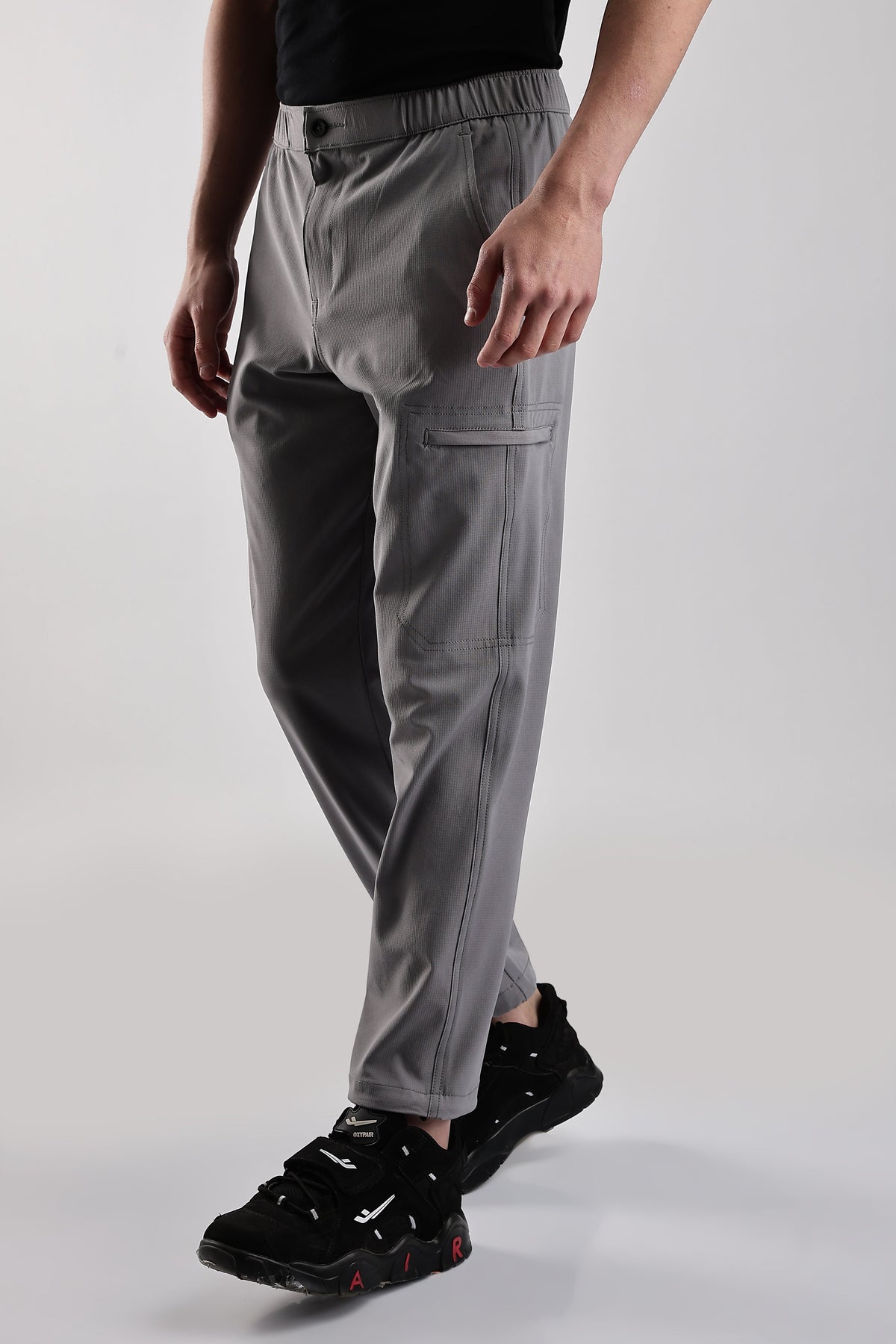 Men Structured Adventure Cargo-Lt Grey