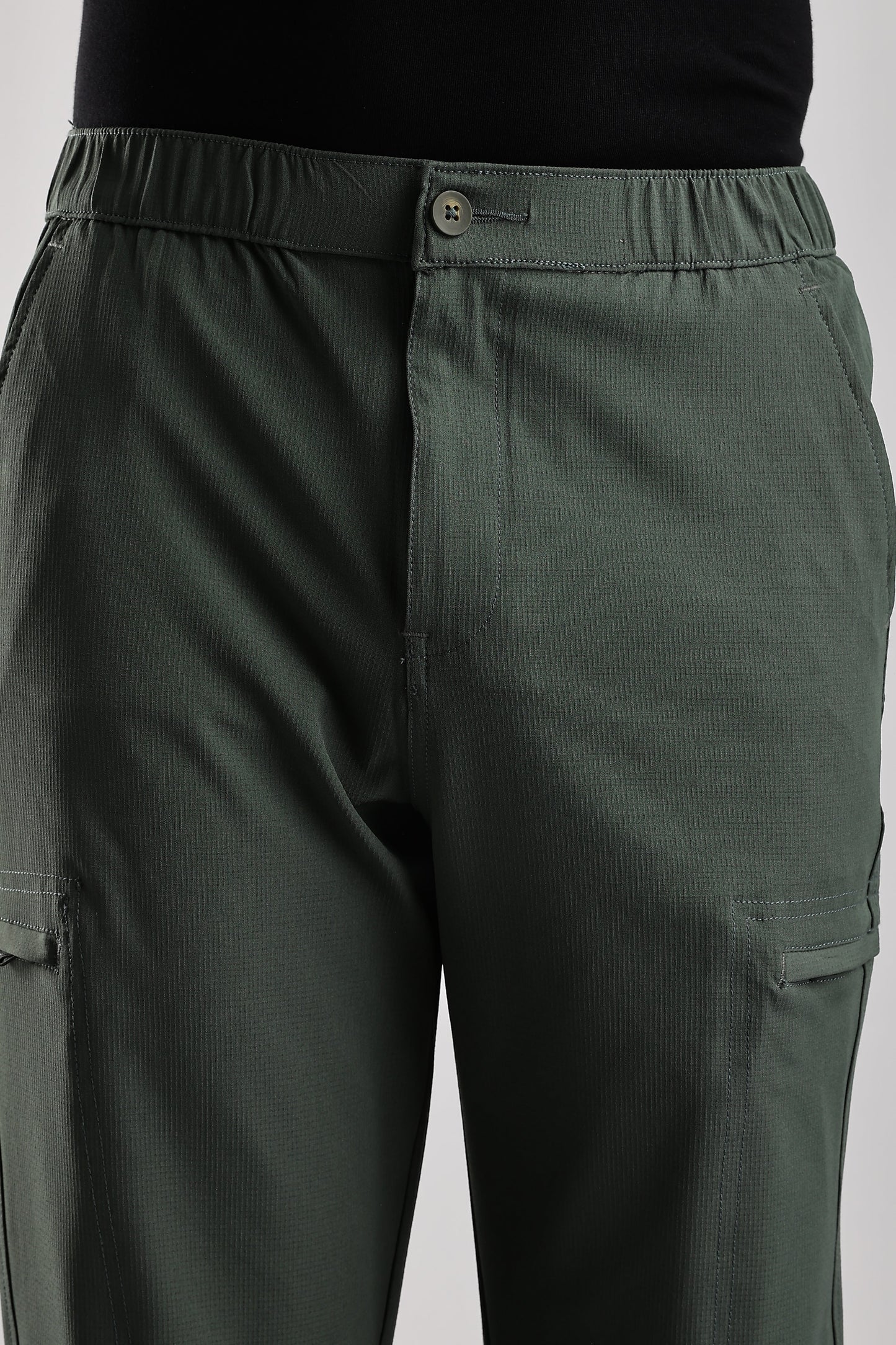 Men Structured Adventure Cargo-Ft Green