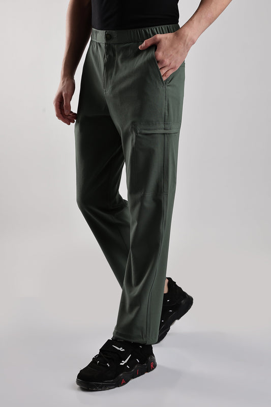 Men Structured Adventure Cargo-Ft Green