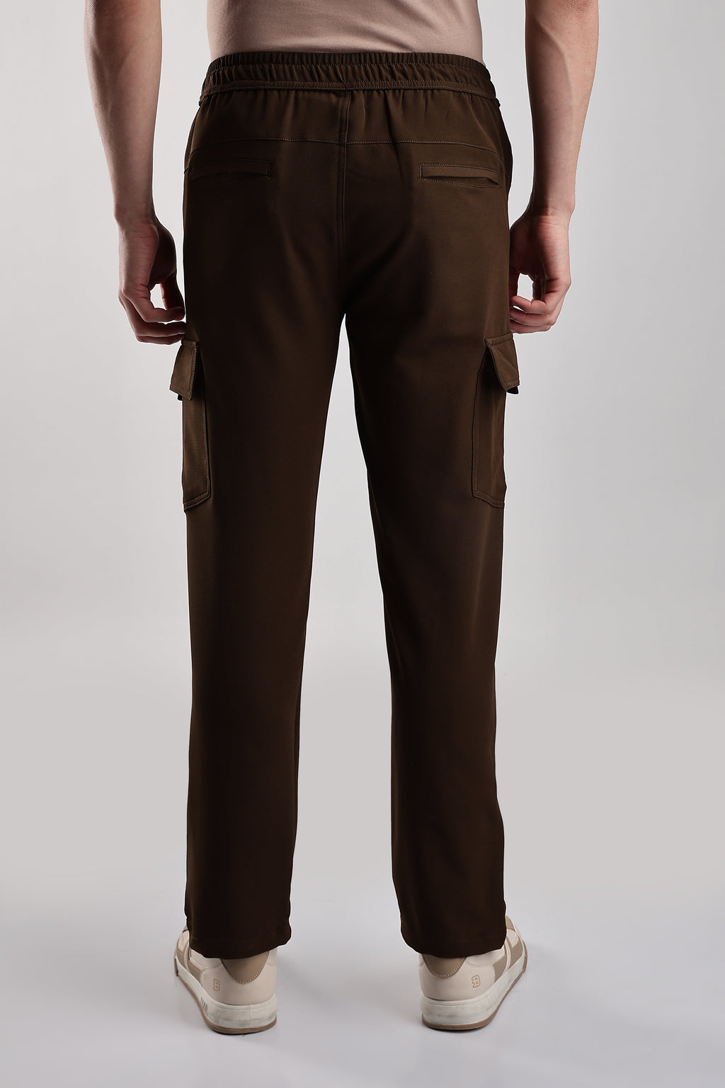 Men Structured Imported Utility Cargo-Brown