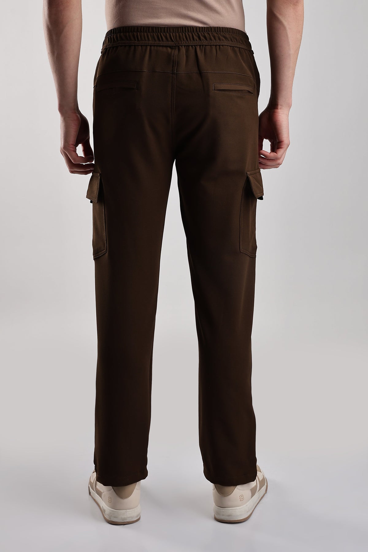 Men Structured Imported Utility Cargo-Brown