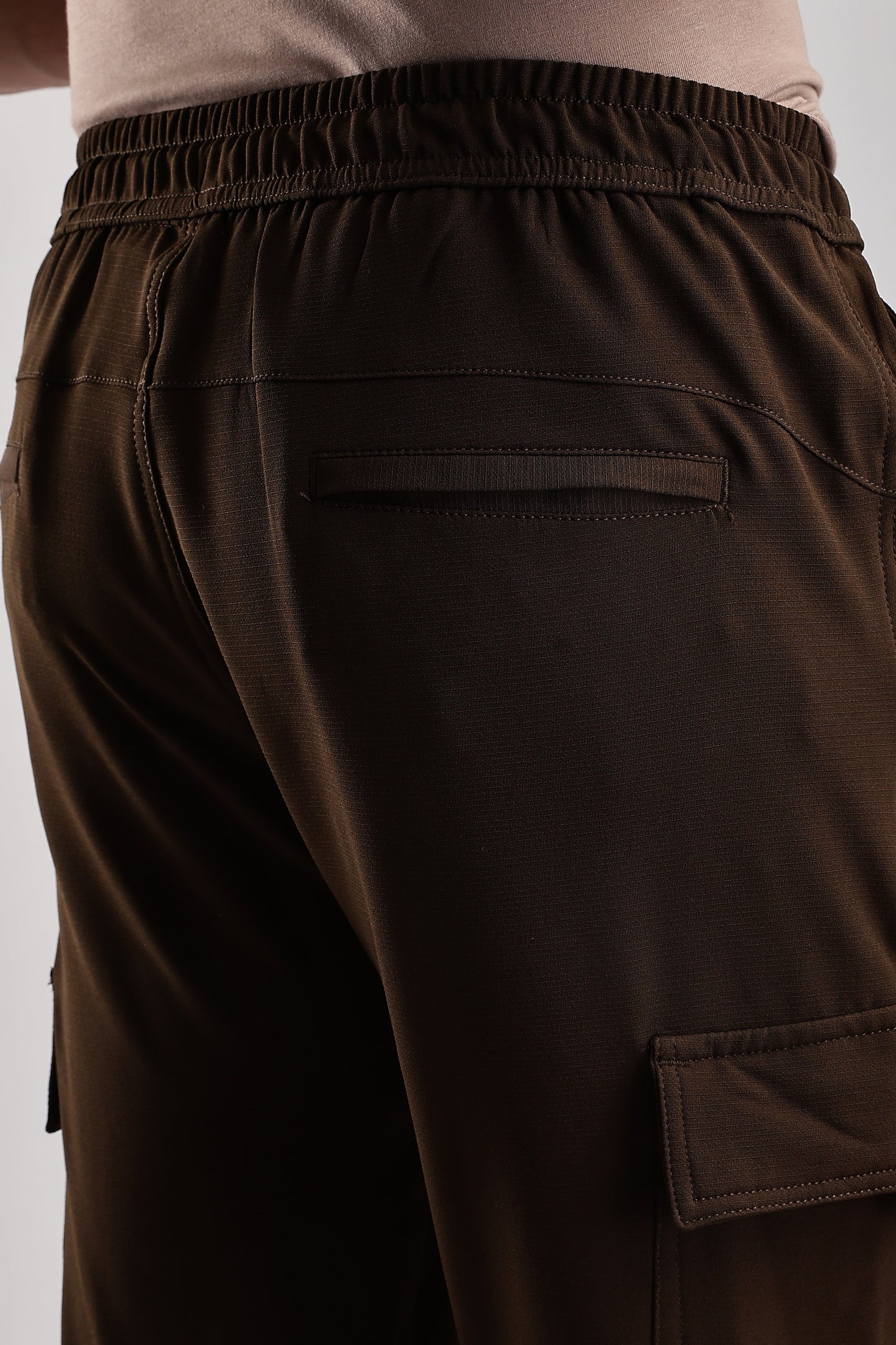 Men Structured Imported Utility Cargo-Brown