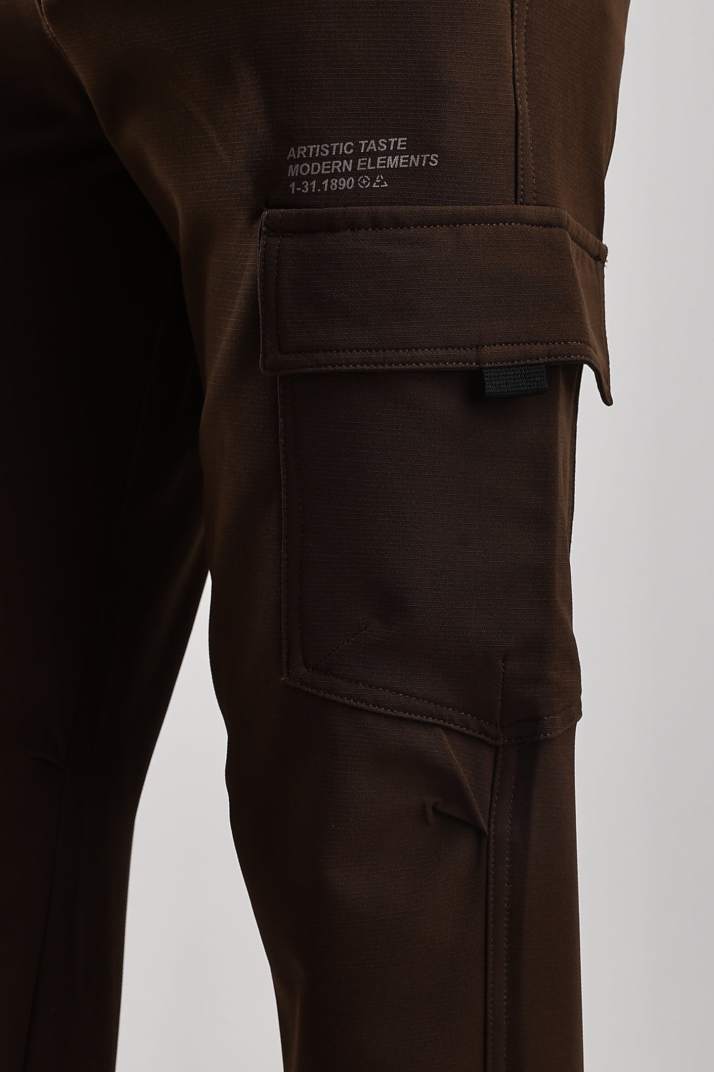 Men Structured Imported Utility Cargo-Brown
