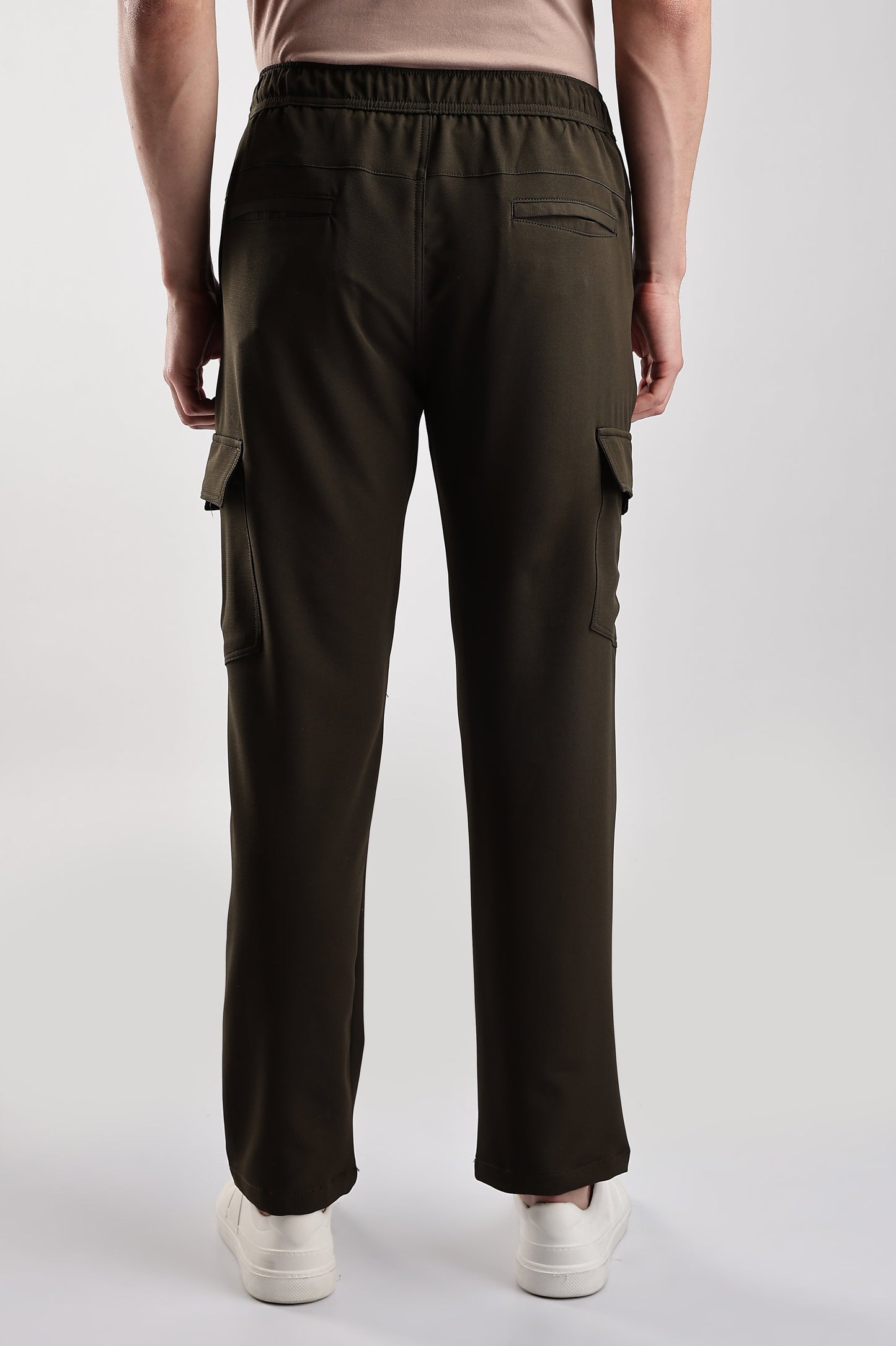 Men Structured Imported Utility Cargo-Olive