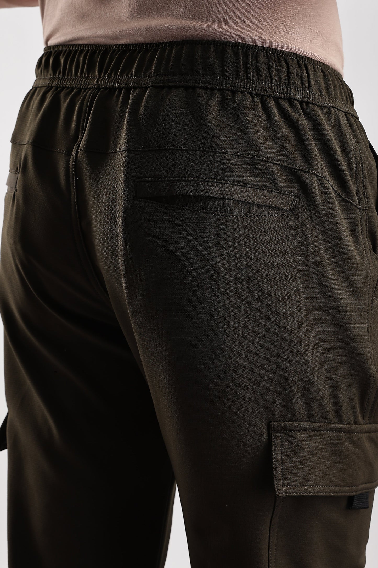 Men Structured Imported Utility Cargo-Olive