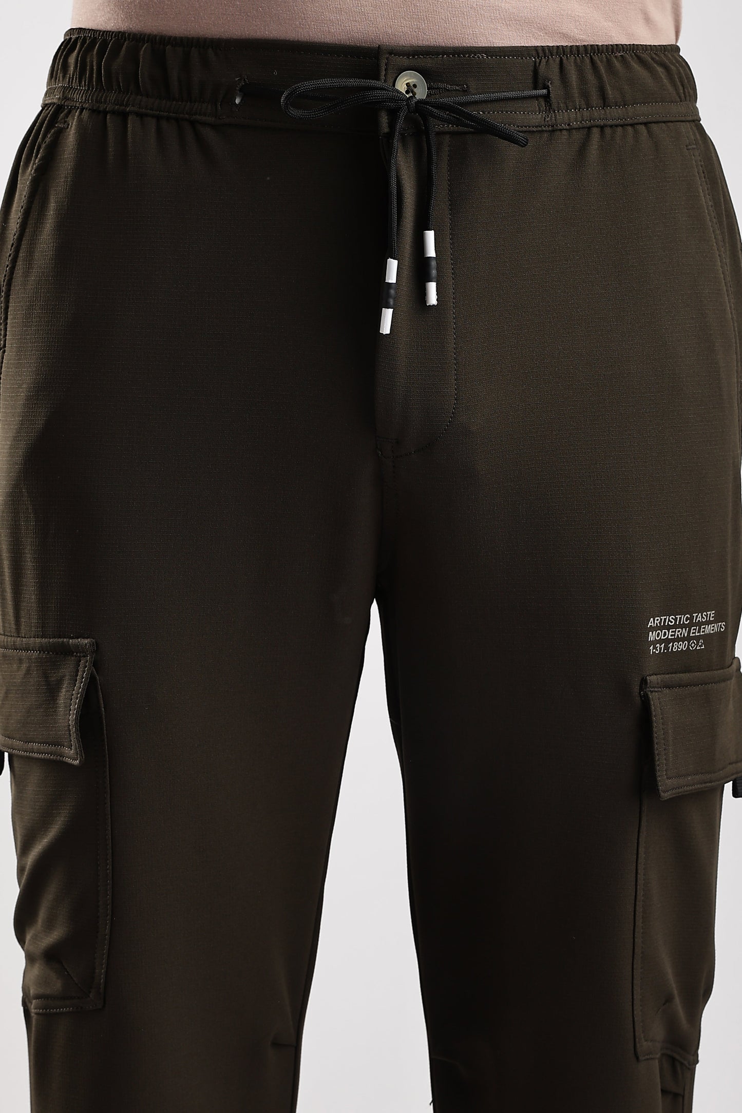 Men Structured Imported Utility Cargo-Olive