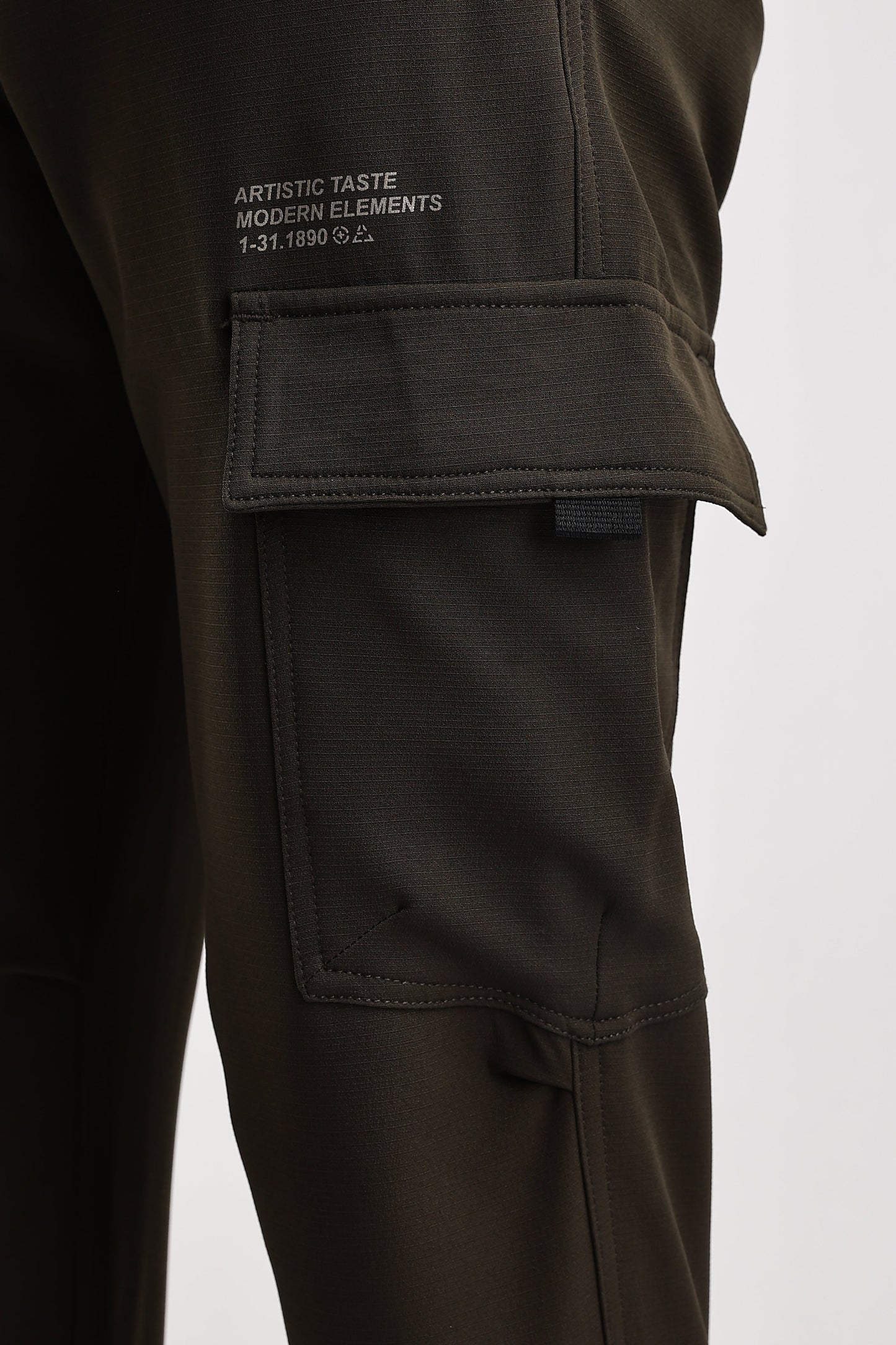 Men Structured Imported Utility Cargo-Olive
