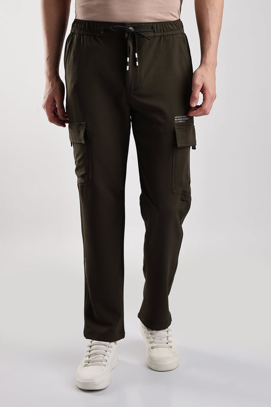 Men Structured Imported Utility Cargo-Olive