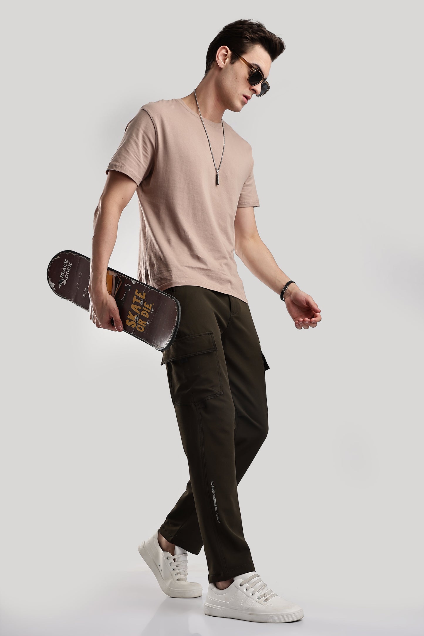 Men Structured Imported Utility Cargo-Olive