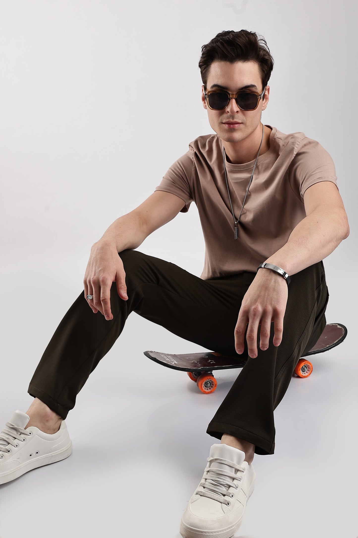 Men Structured Imported Utility Cargo-Olive