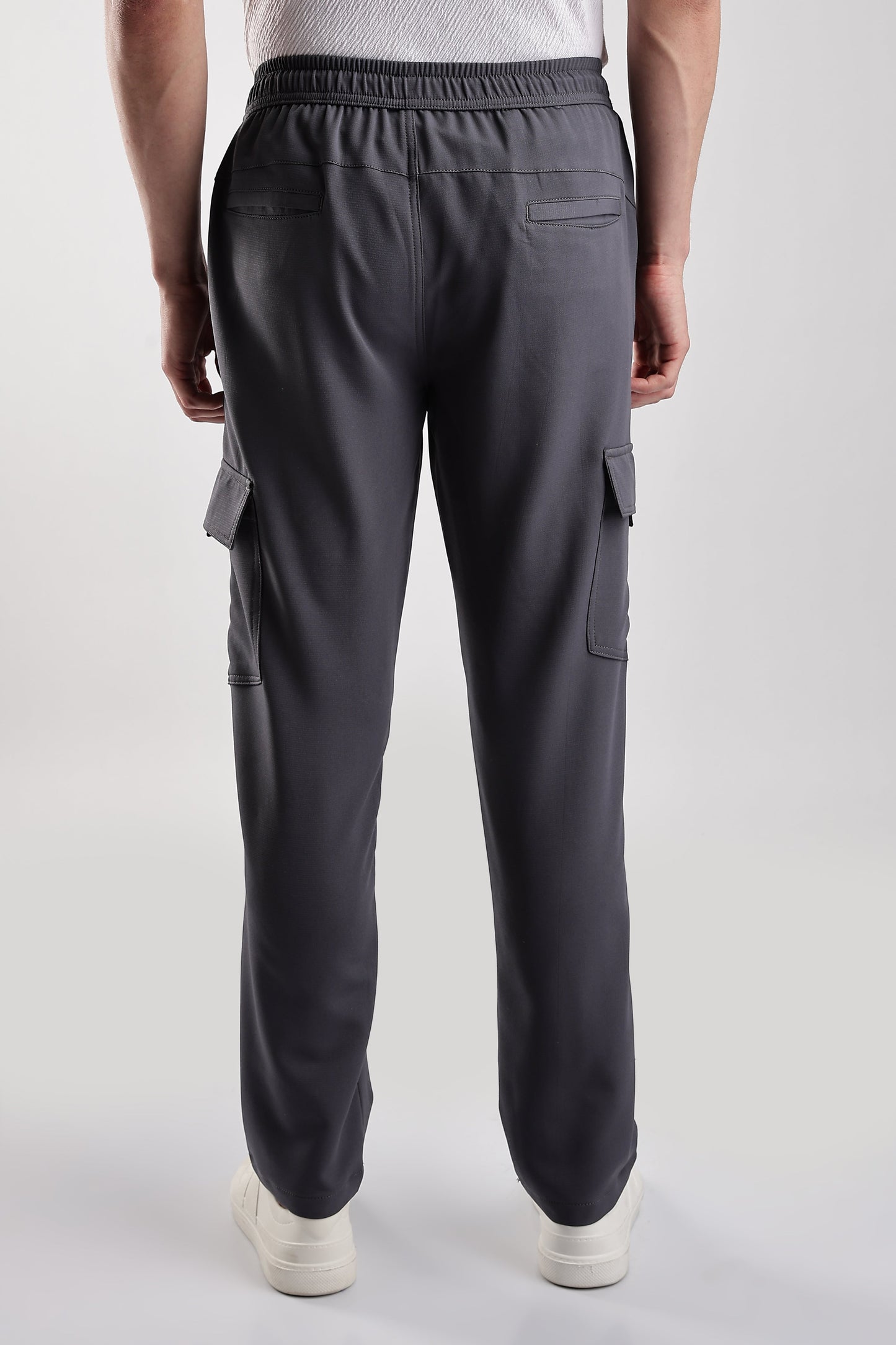 Men Structured Imported Utility Cargo-Grey