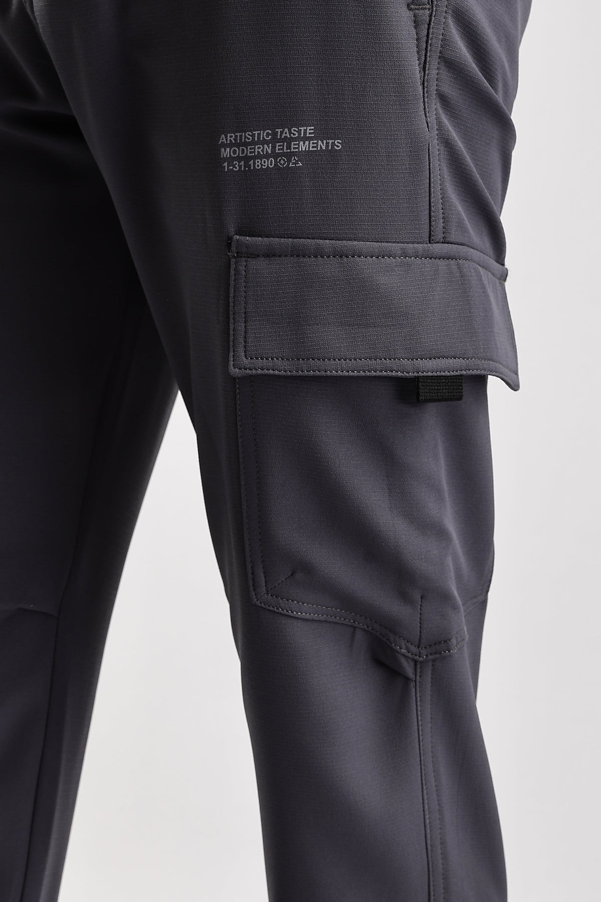 Men Structured Imported Utility Cargo-Grey