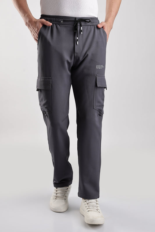 Men Structured Imported Utility Cargo-Grey