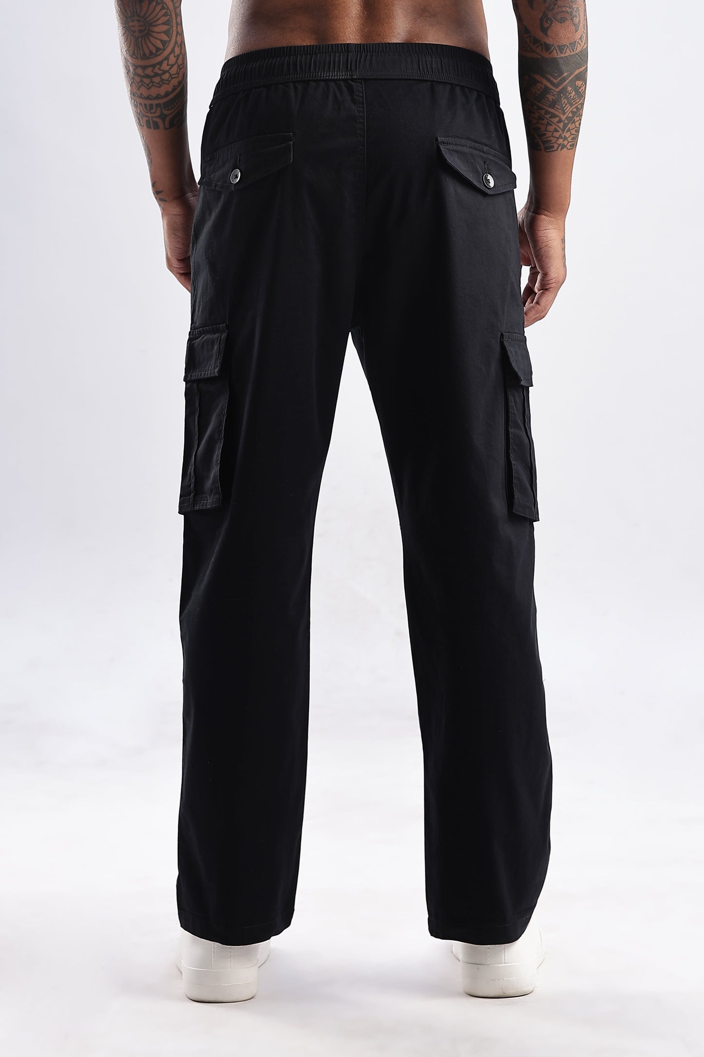 Men Traveller Utility Cargo-Black