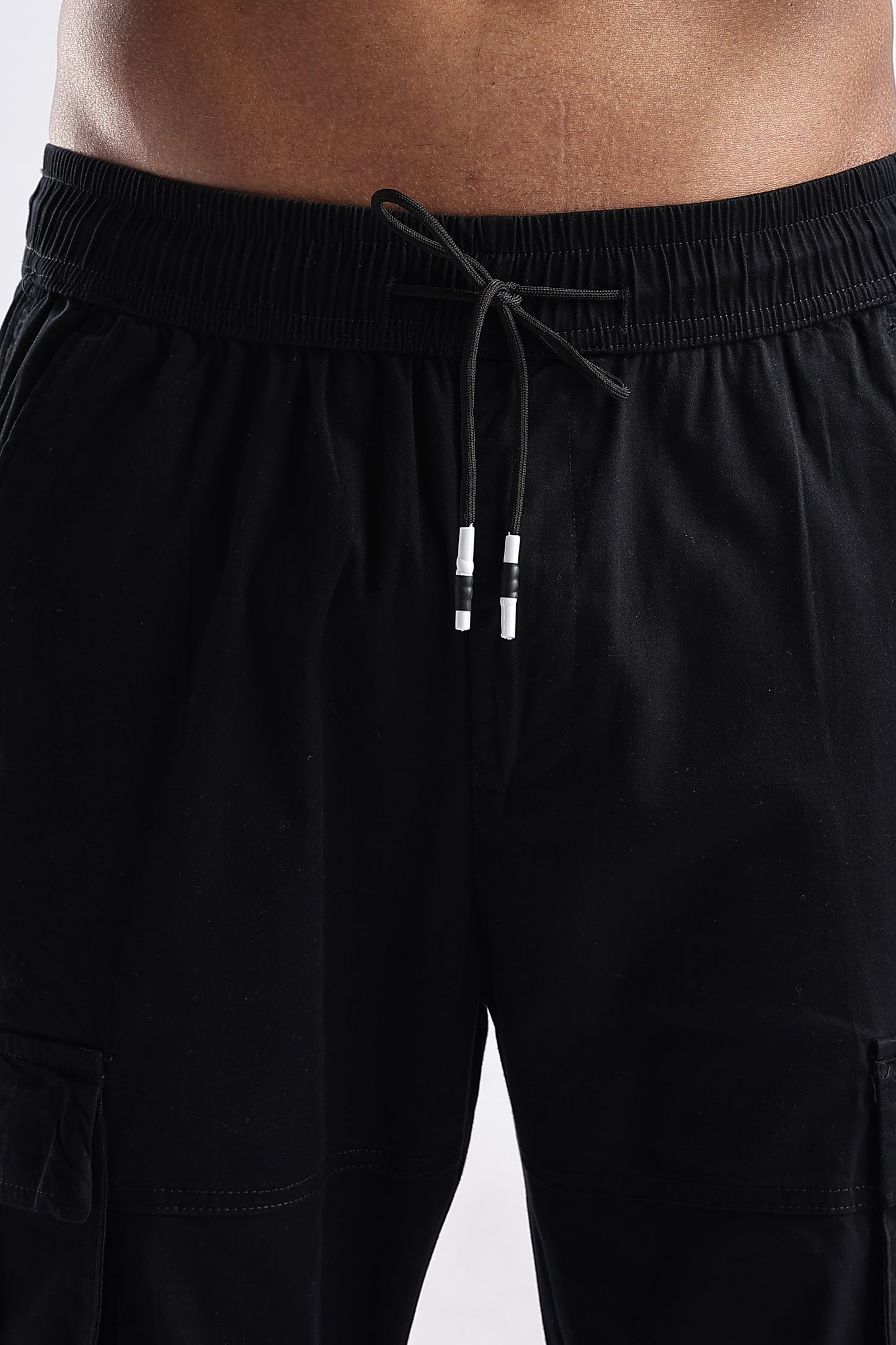 Men Traveller Utility Cargo-Black