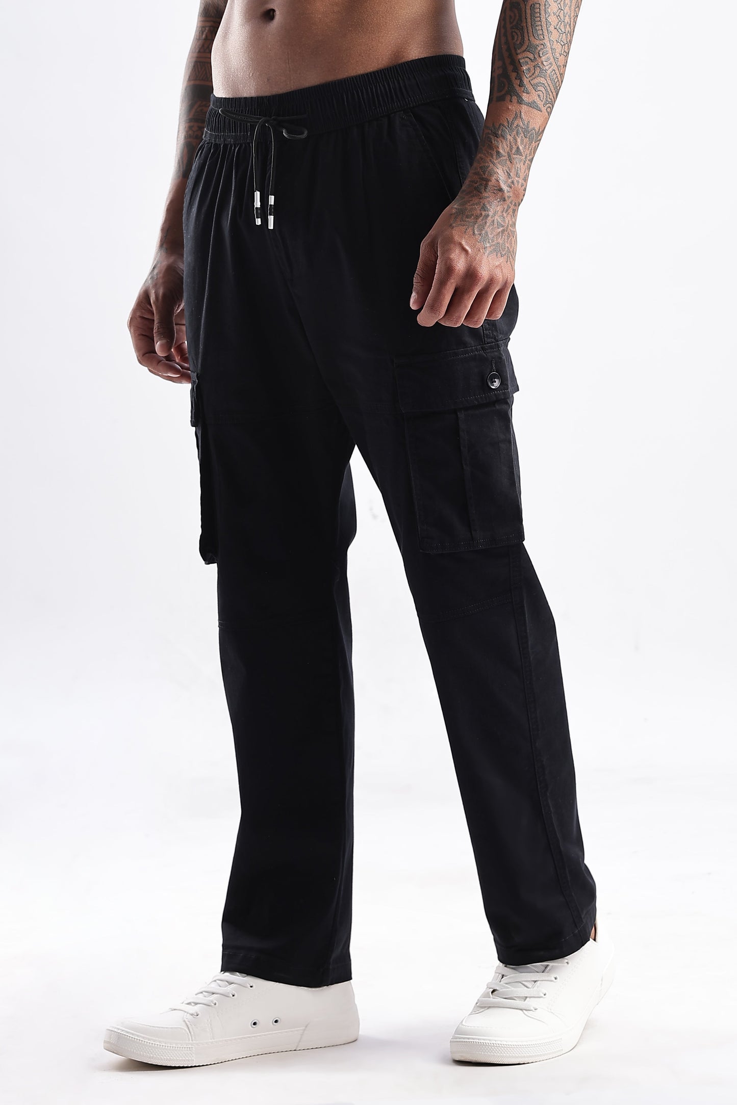 Men Traveller Utility Cargo-Black