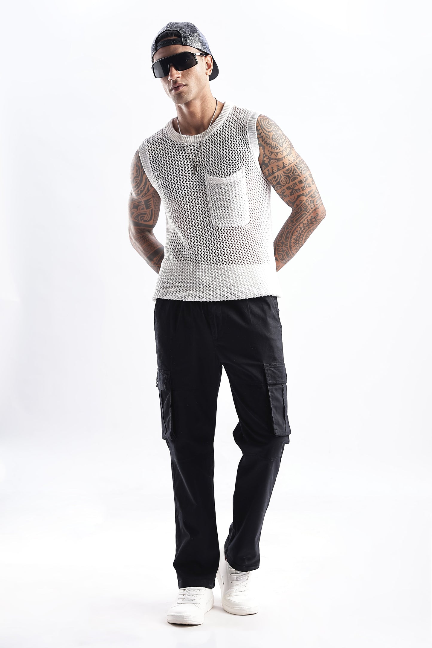 Men Traveller Utility Cargo-Black