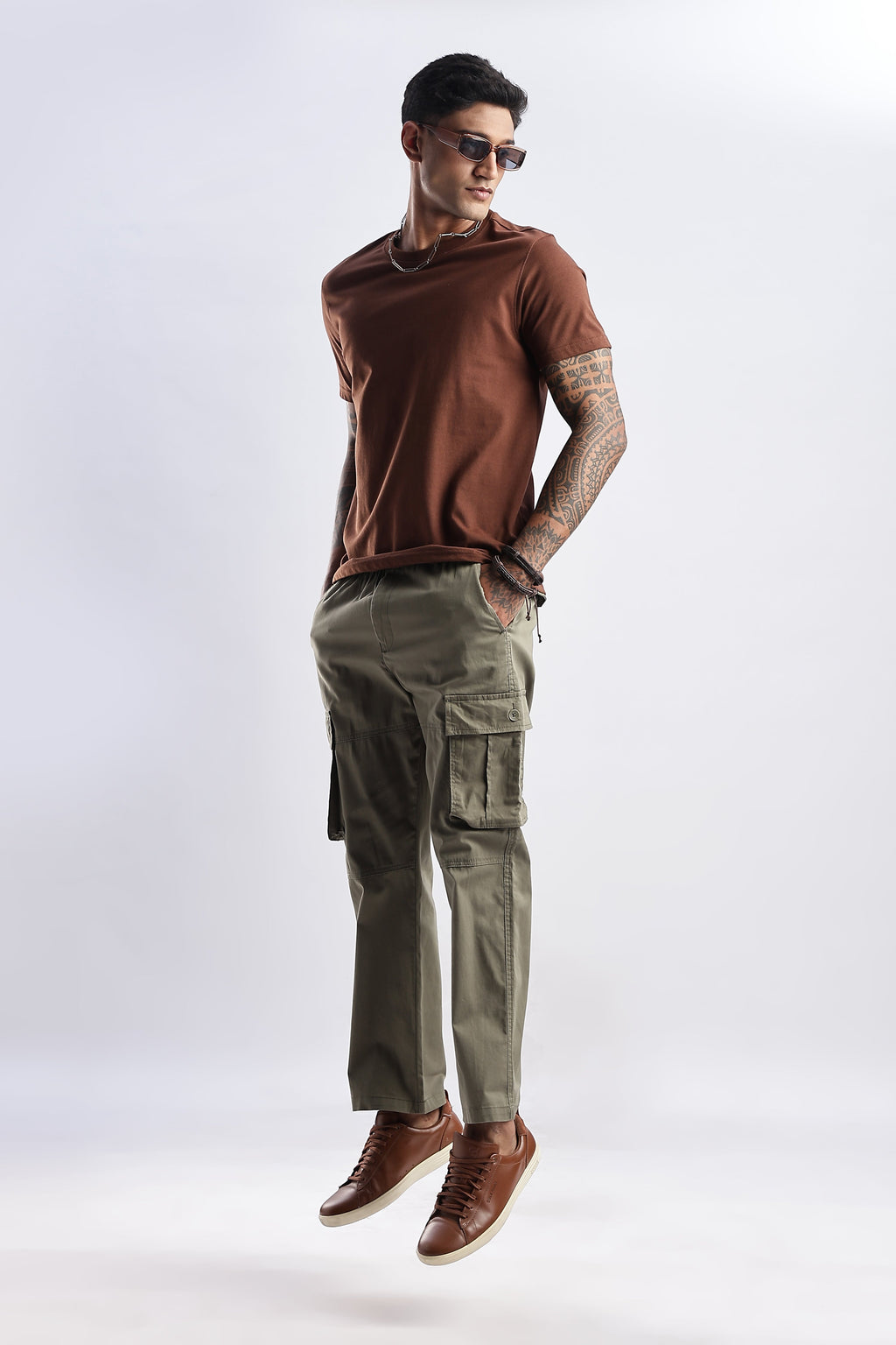 Men Traveller Utility Cargo-Olive