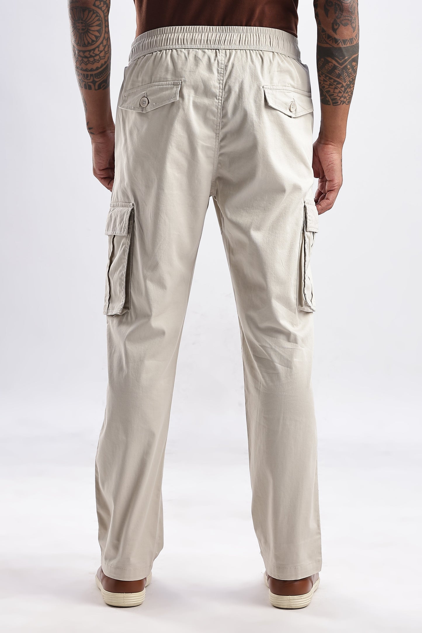 Men Traveller Utility Cargo-Beige