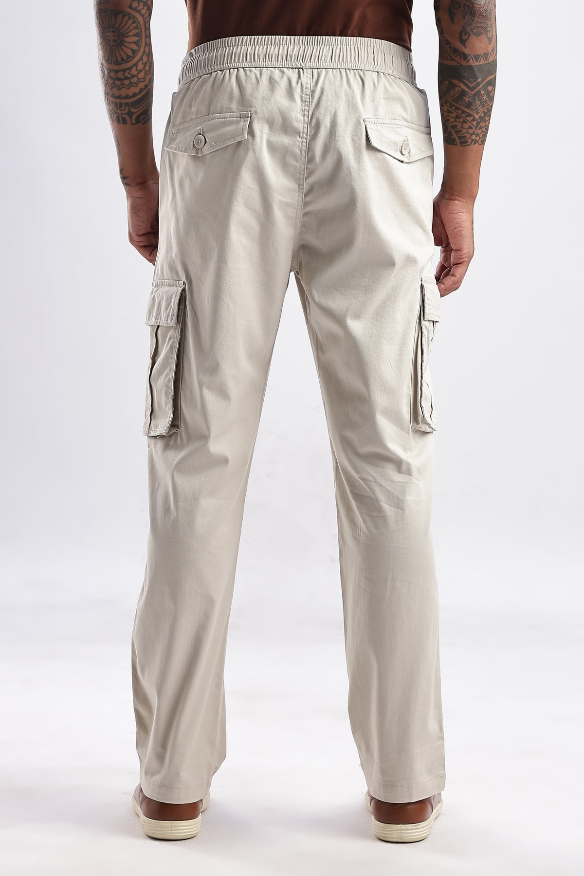 Men Traveller Utility Cargo-Beige