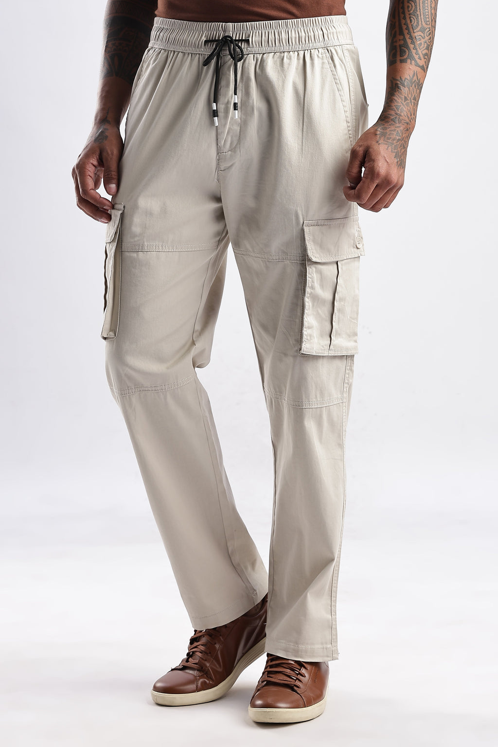 Men Traveller Utility Cargo-Beige