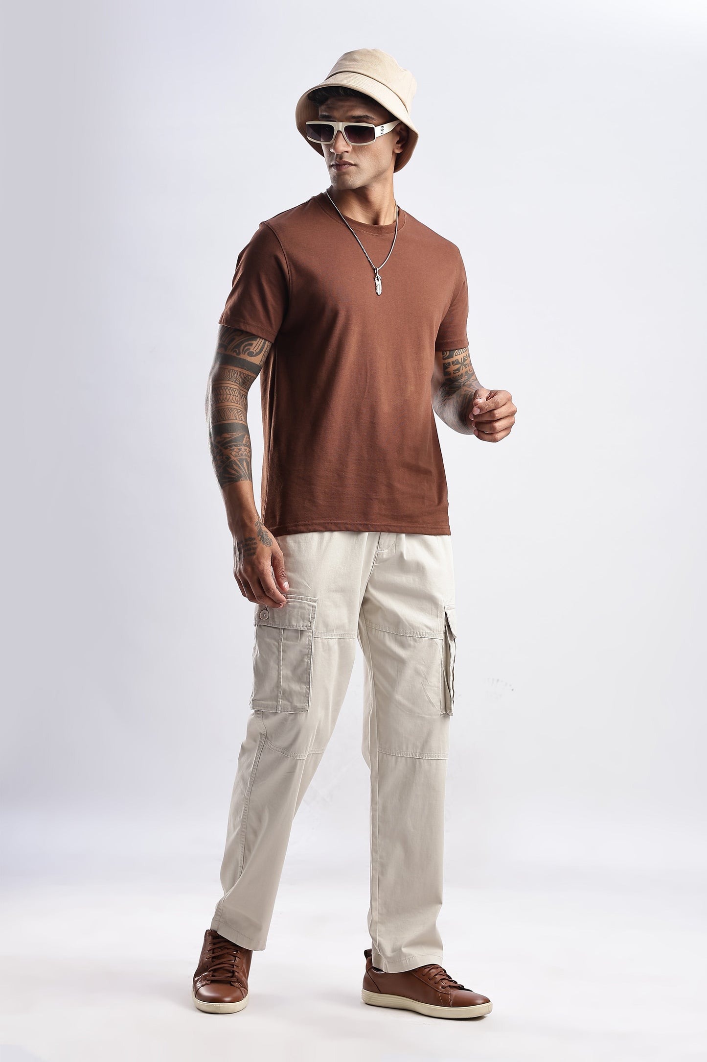 Men Traveller Utility Cargo-Beige