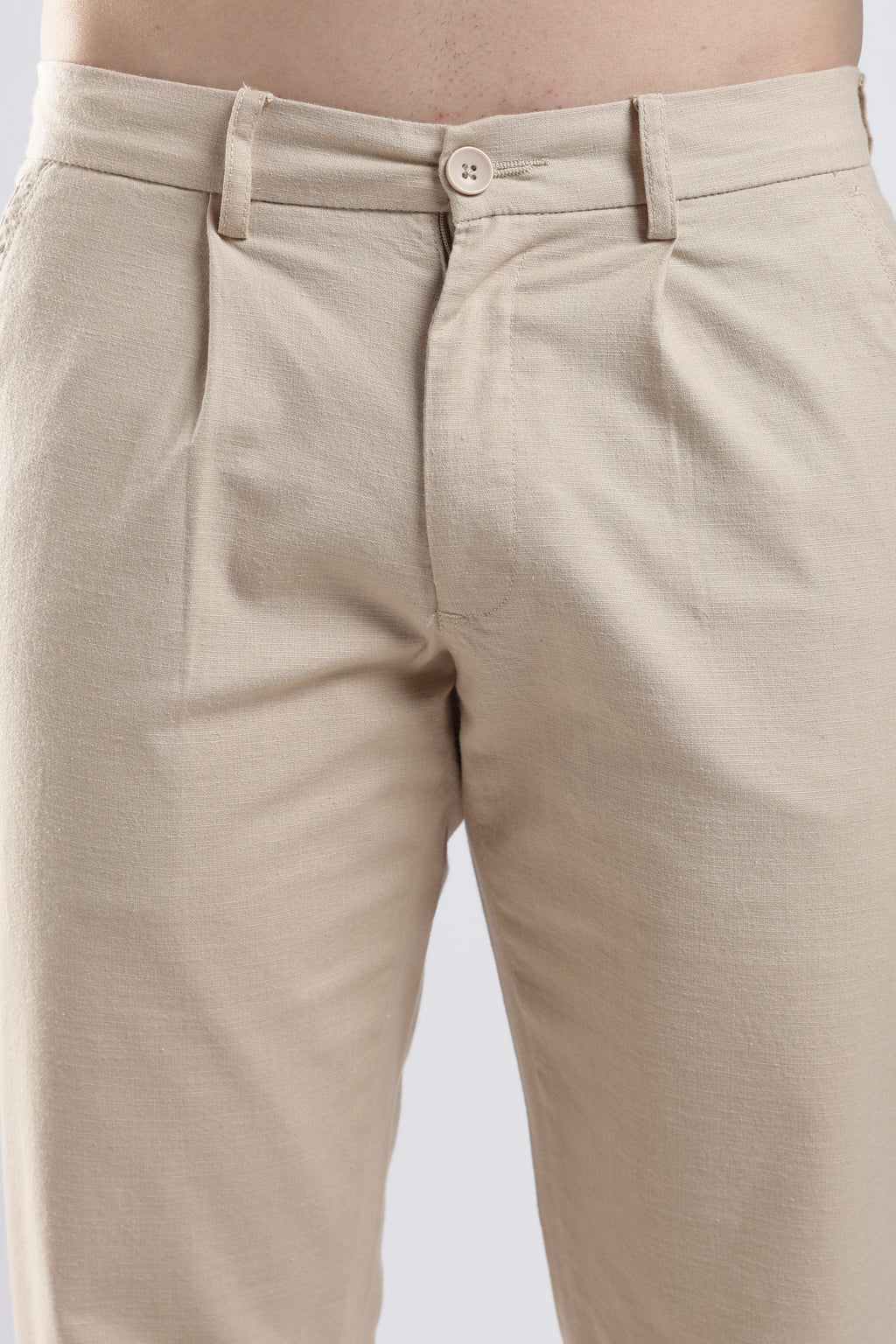 Linen Pleat Traveller-Cream