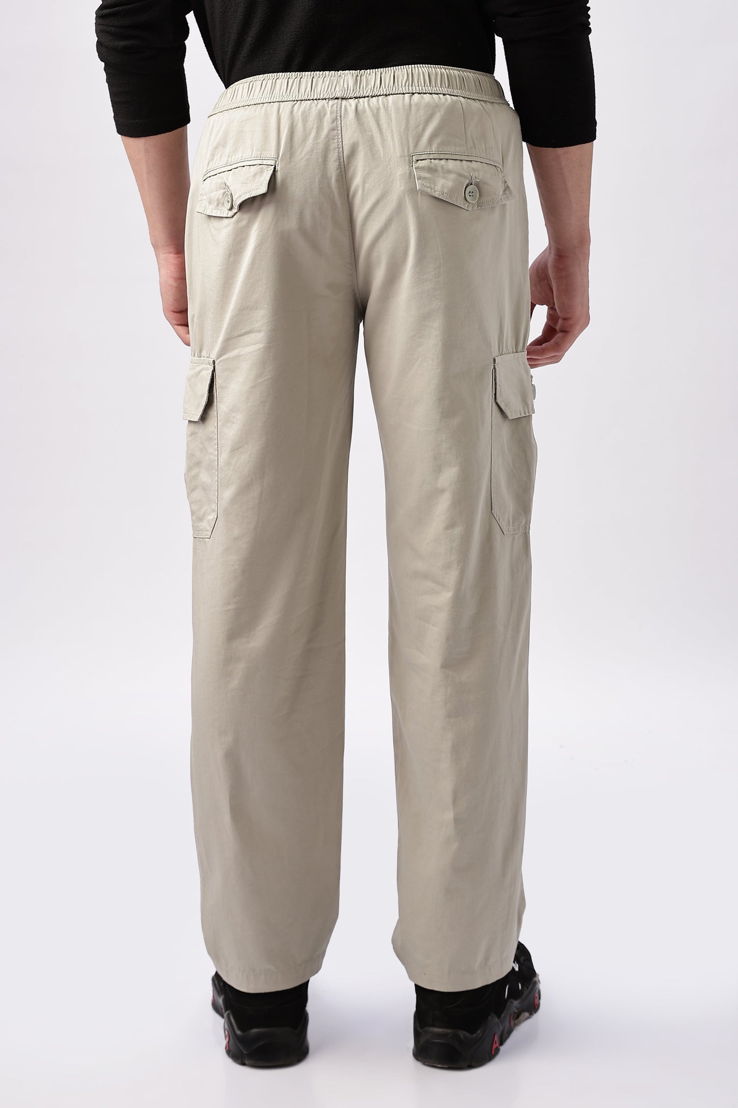 Men Relaxed Fit Air Cargo-Stone