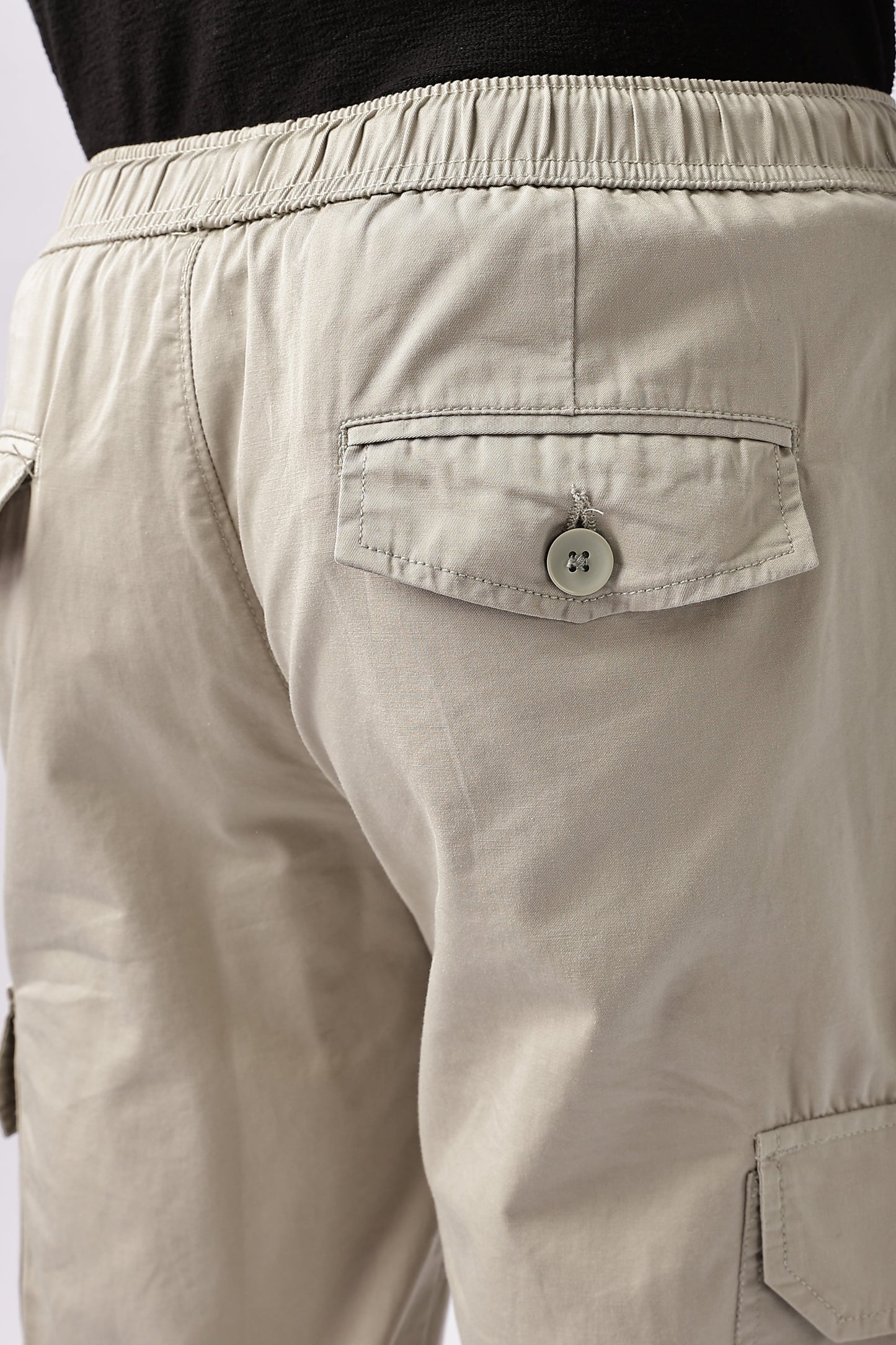 Men Relaxed Fit Air Cargo-Stone