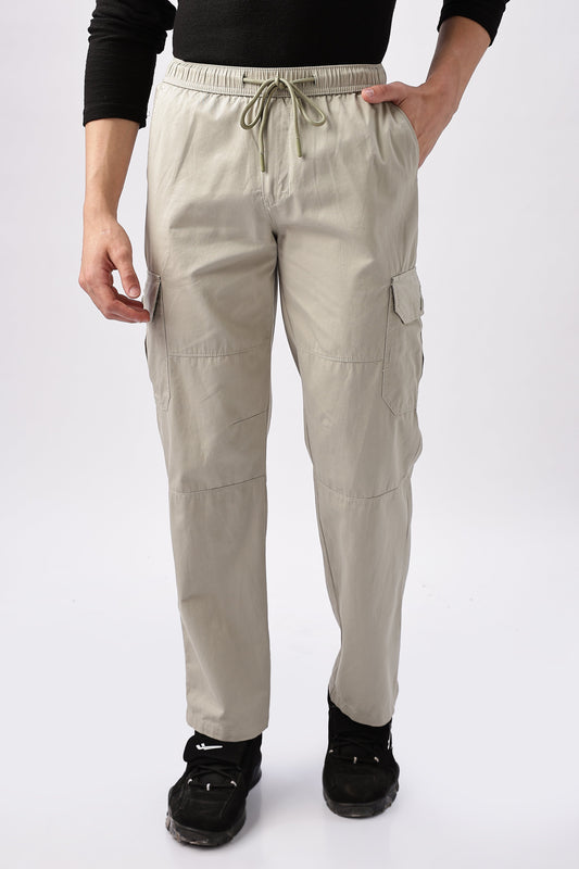 Men Relaxed Fit Air Cargo-Stone
