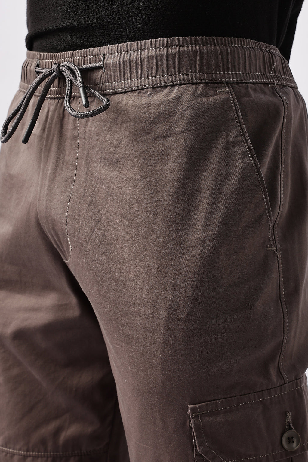 Men Relaxed Fit Air Cargo-Grey
