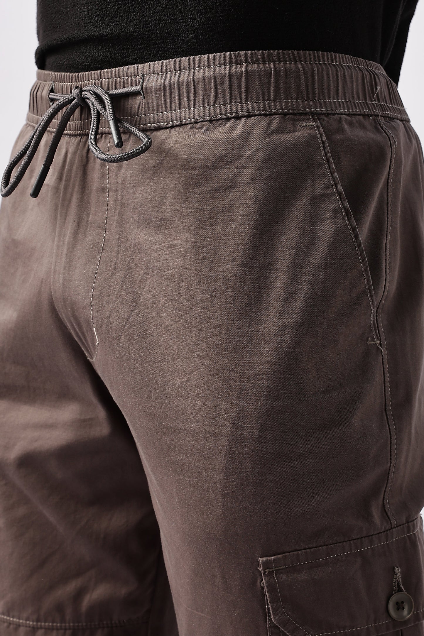 Men Relaxed Fit Air Cargo-Grey