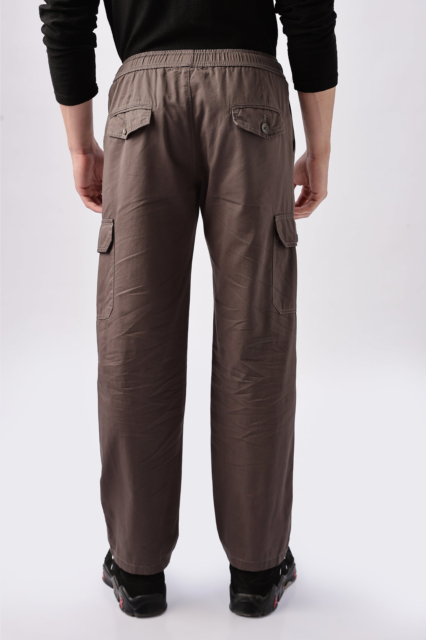 Men Relaxed Fit Air Cargo-Grey