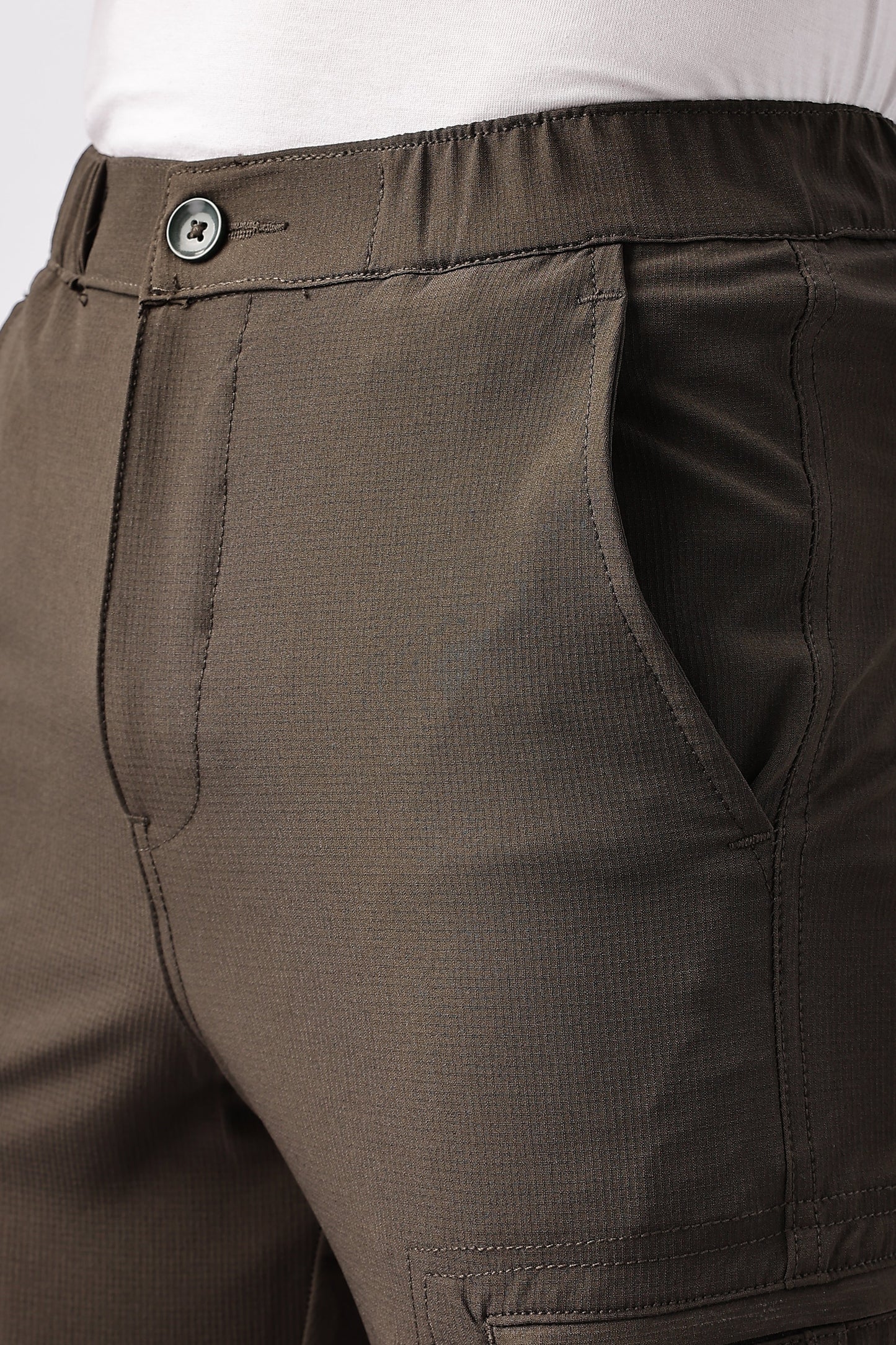 Men Structured Adventure Cargo-Dk Grey