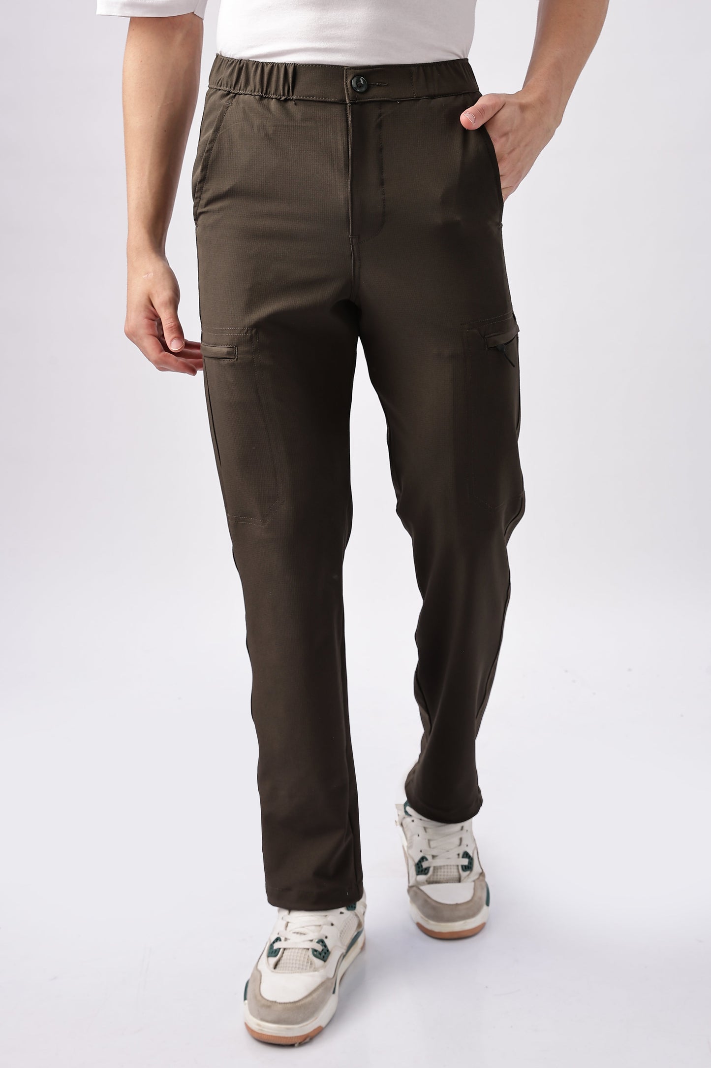 Men Structured Adventure Cargo-Dk Grey