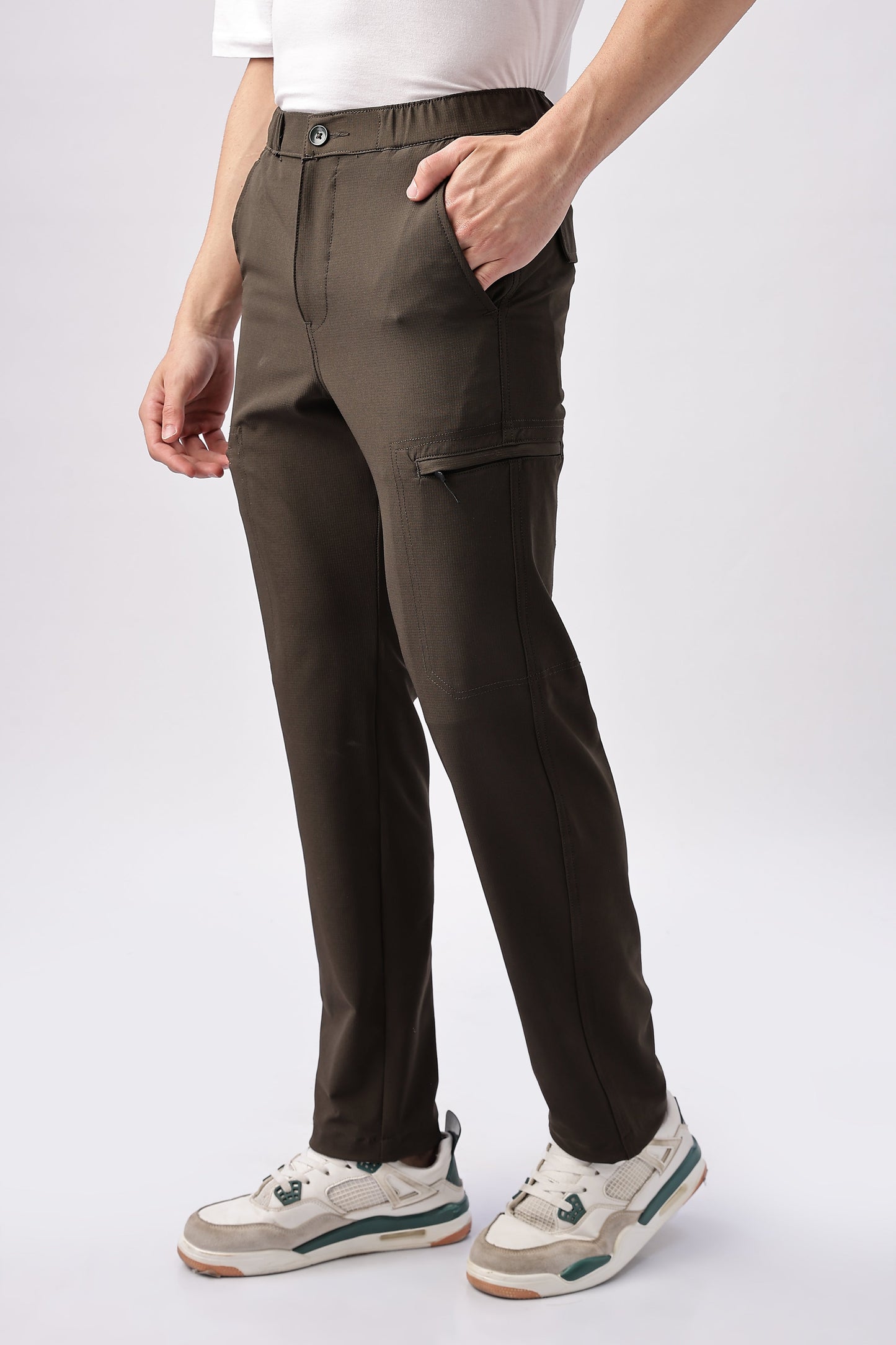 Men Structured Adventure Cargo-Dk Grey