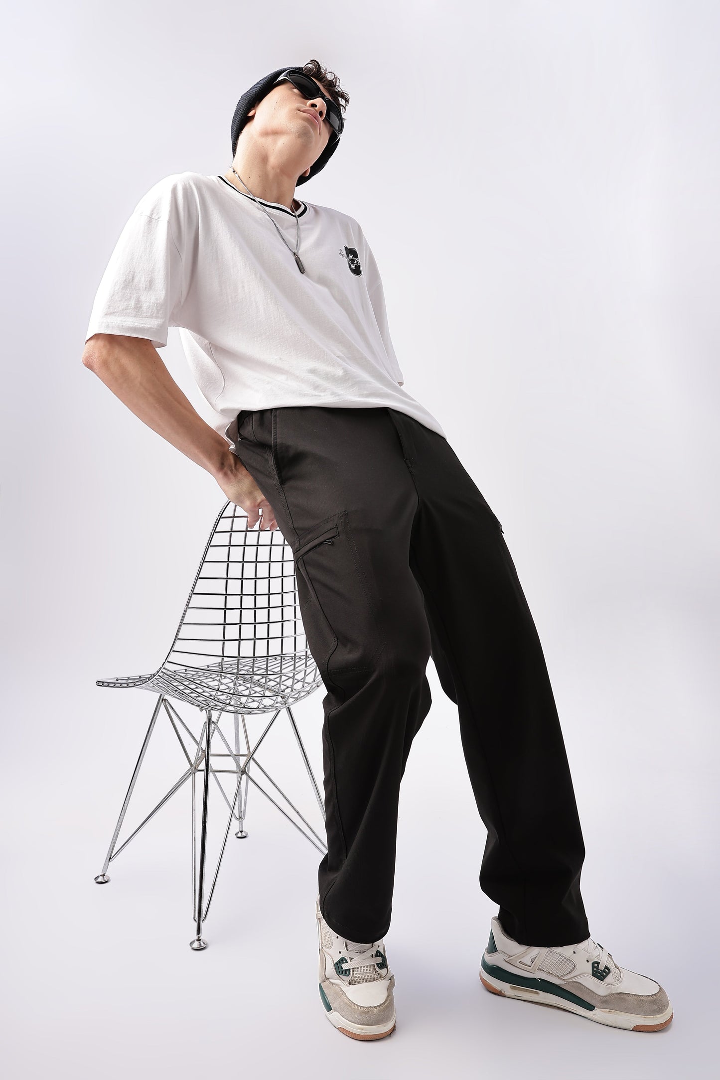 Men Structured Adventure Cargo-Black