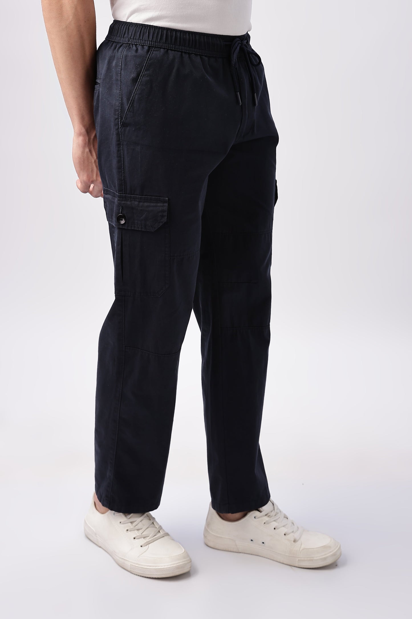 Men Relaxed Fit Air Cargo-Navy
