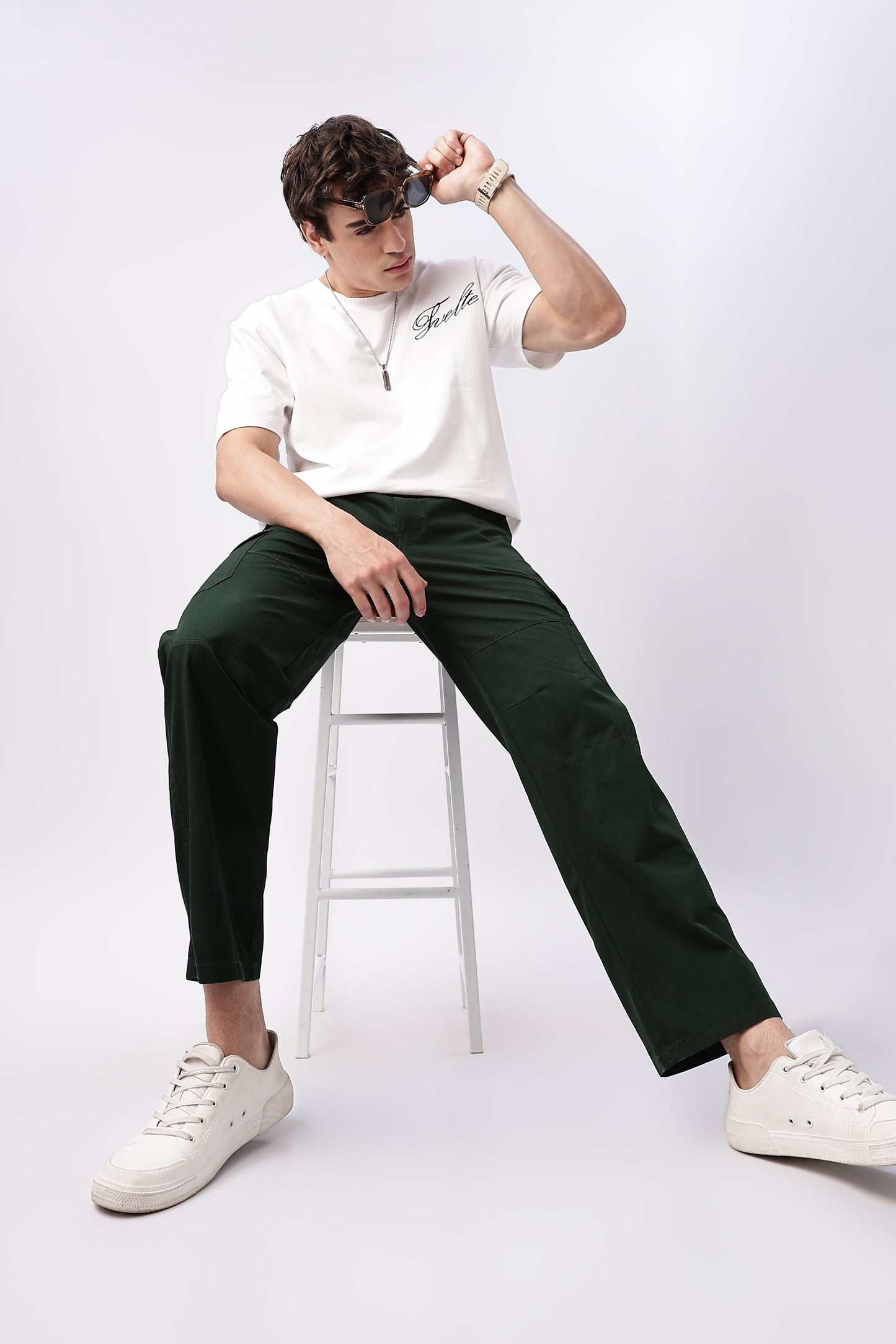 Men Relaxed Fit Air Cargo-Olive