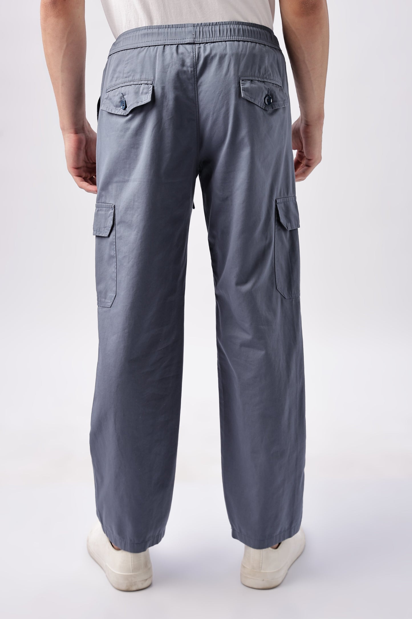 Men Relaxed Fit Air Cargo-Smoke