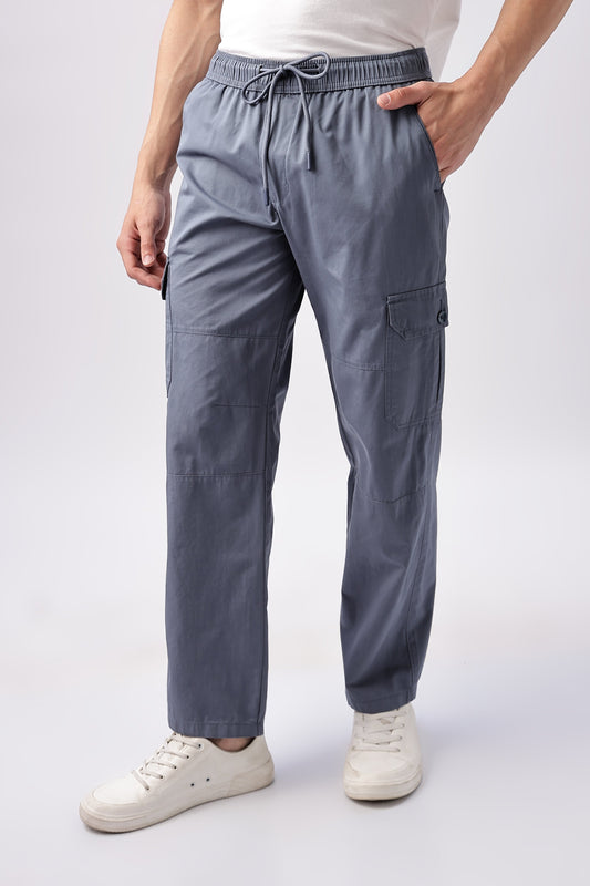 Men Relaxed Fit Air Cargo-Smoke