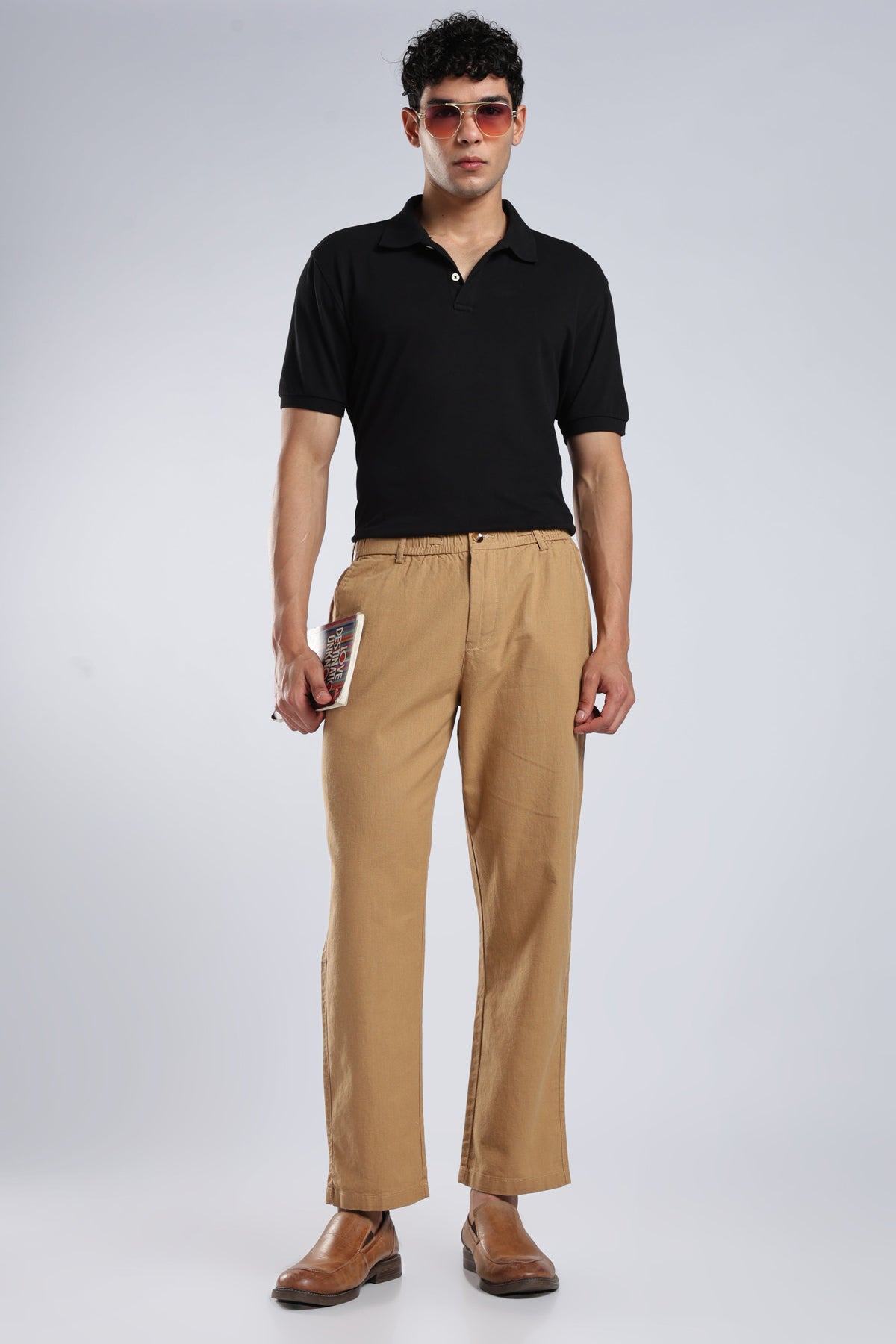Men Marvel Linen Traveller Trouser – Khaki