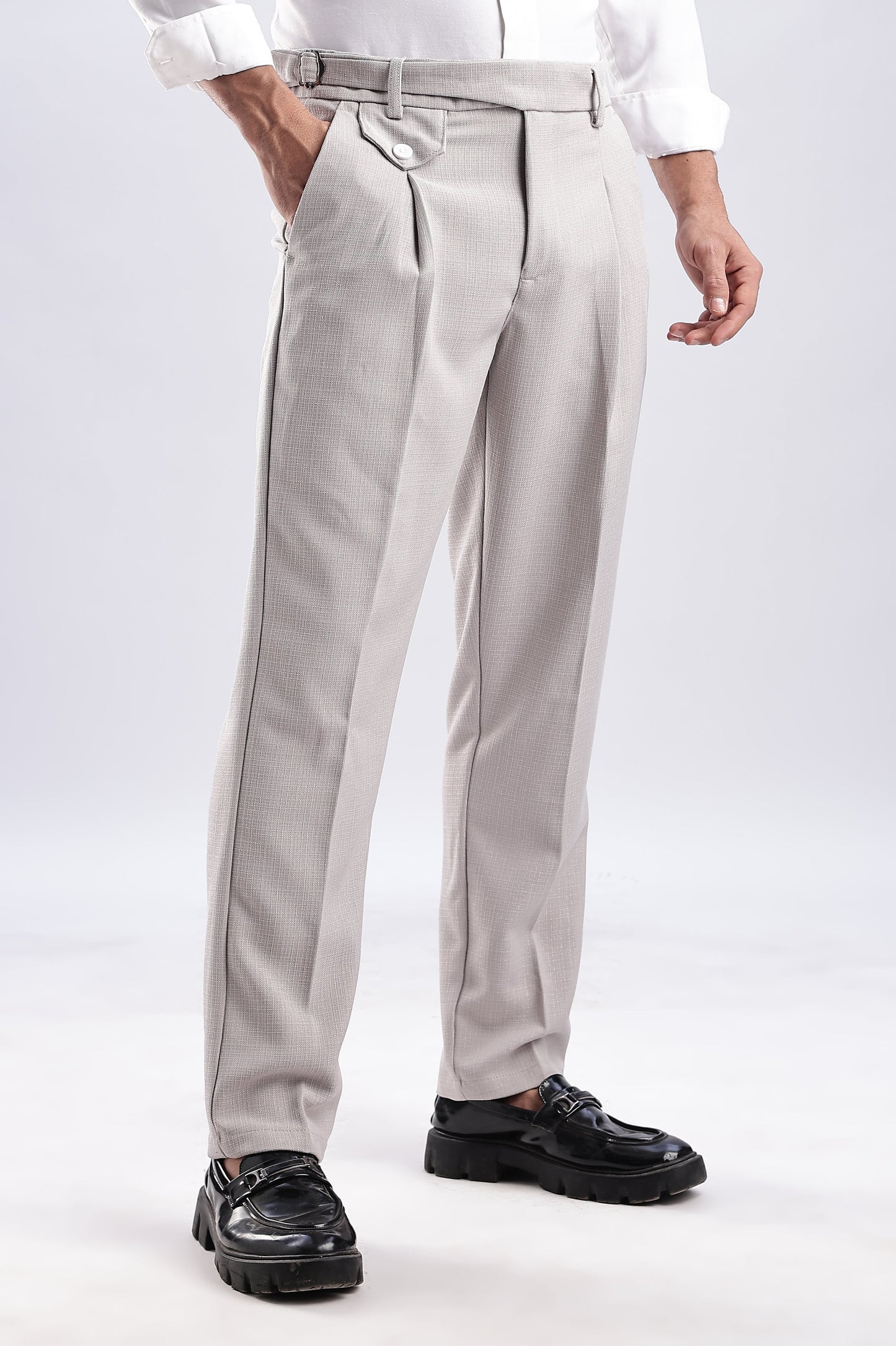 Men Gorkha Pant-Lt Grey